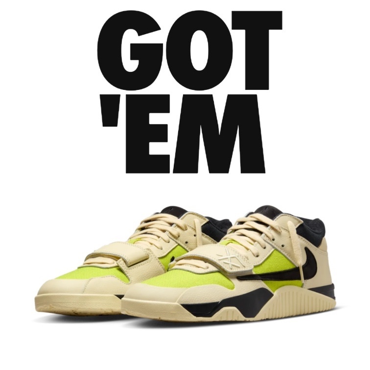 Jordan x Travis Scott Jumpman Jack TR Bright Cactus 착용 스타일