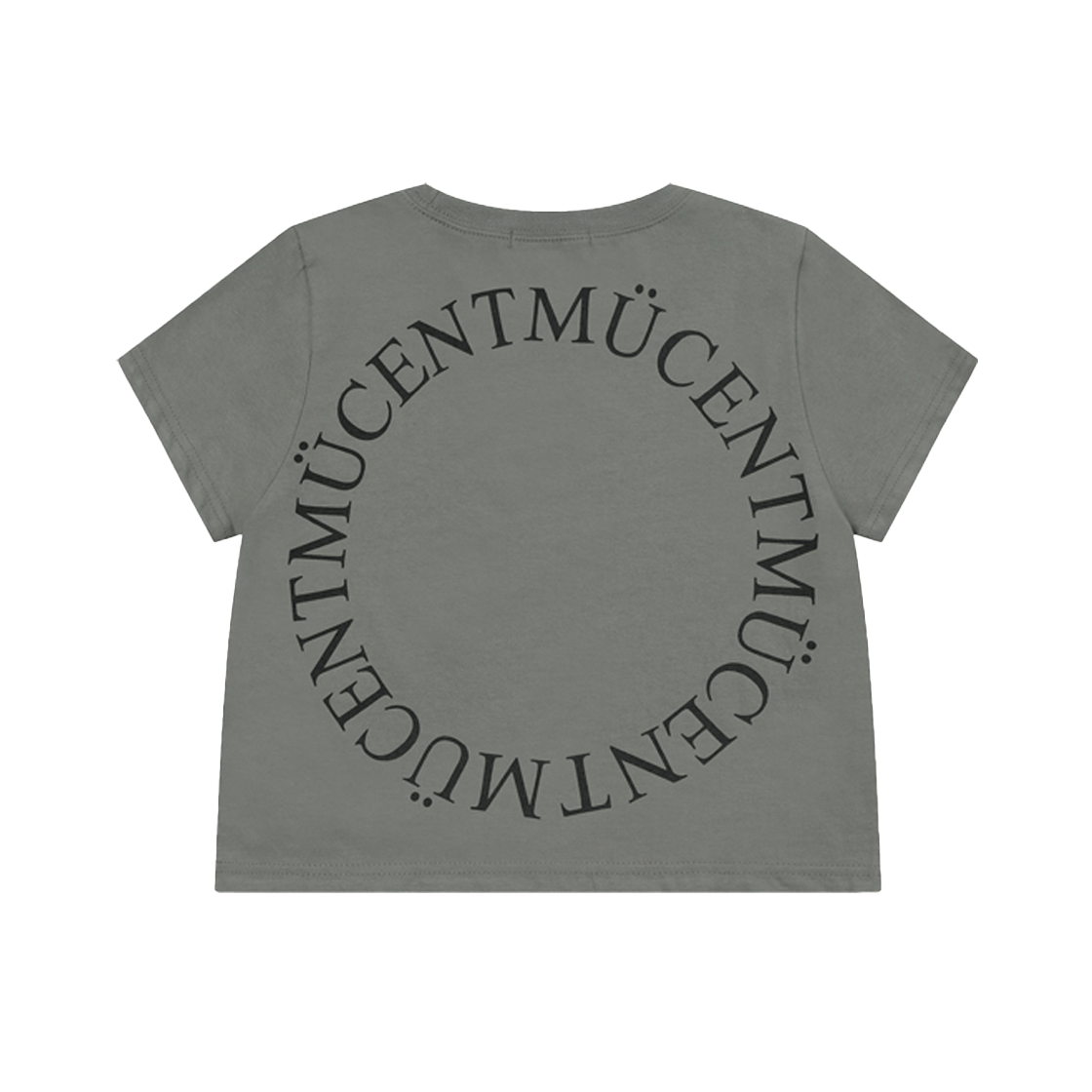 무센트 시그니처 백 라운드 원형 로고 반팔 티 차콜(MUCENT Signature Back Logo T Charcoal) - 3