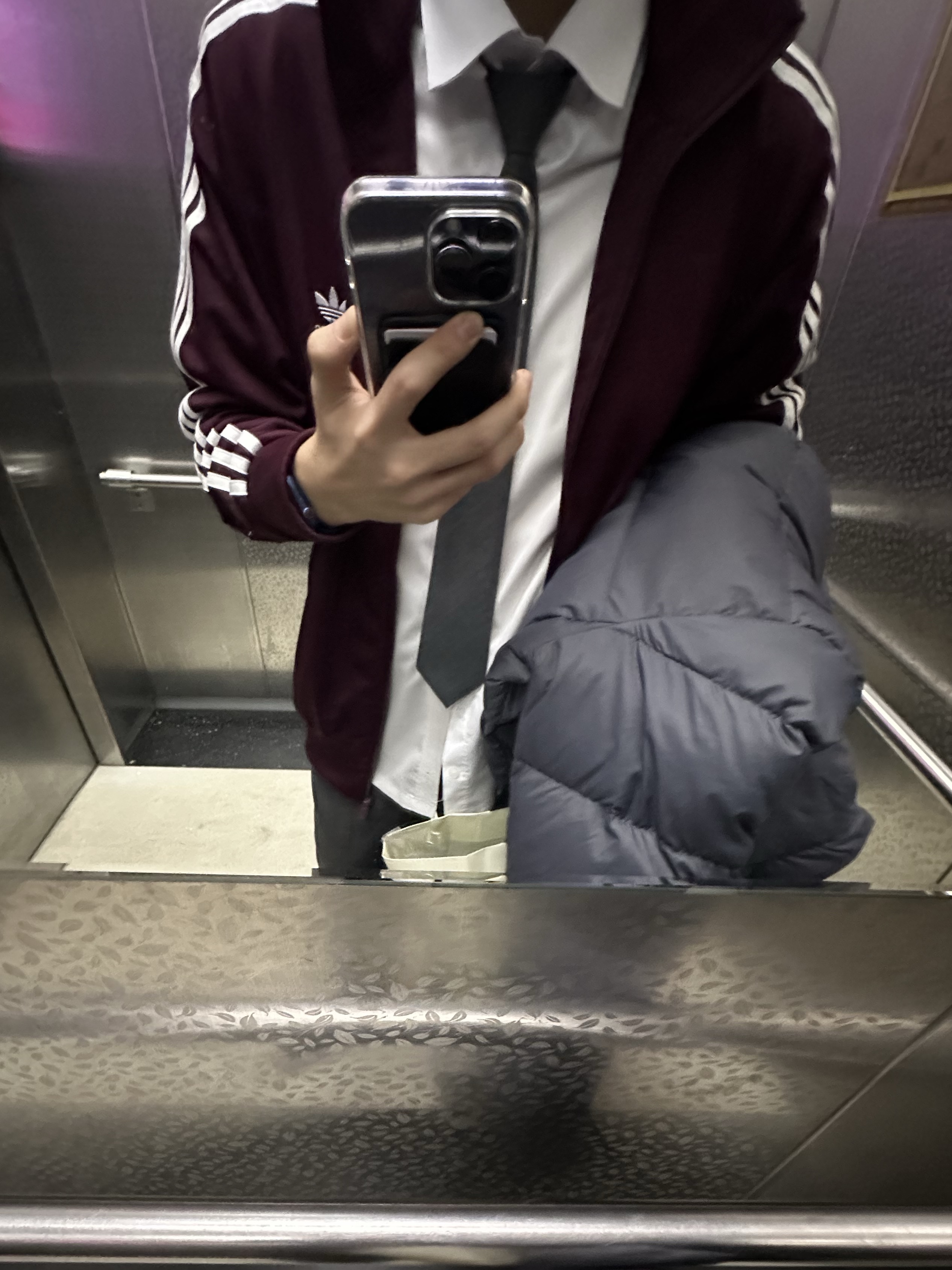 Adidas Adicolor Classic Firebird Track Top Maroon - KR Sizing 착용 스타일