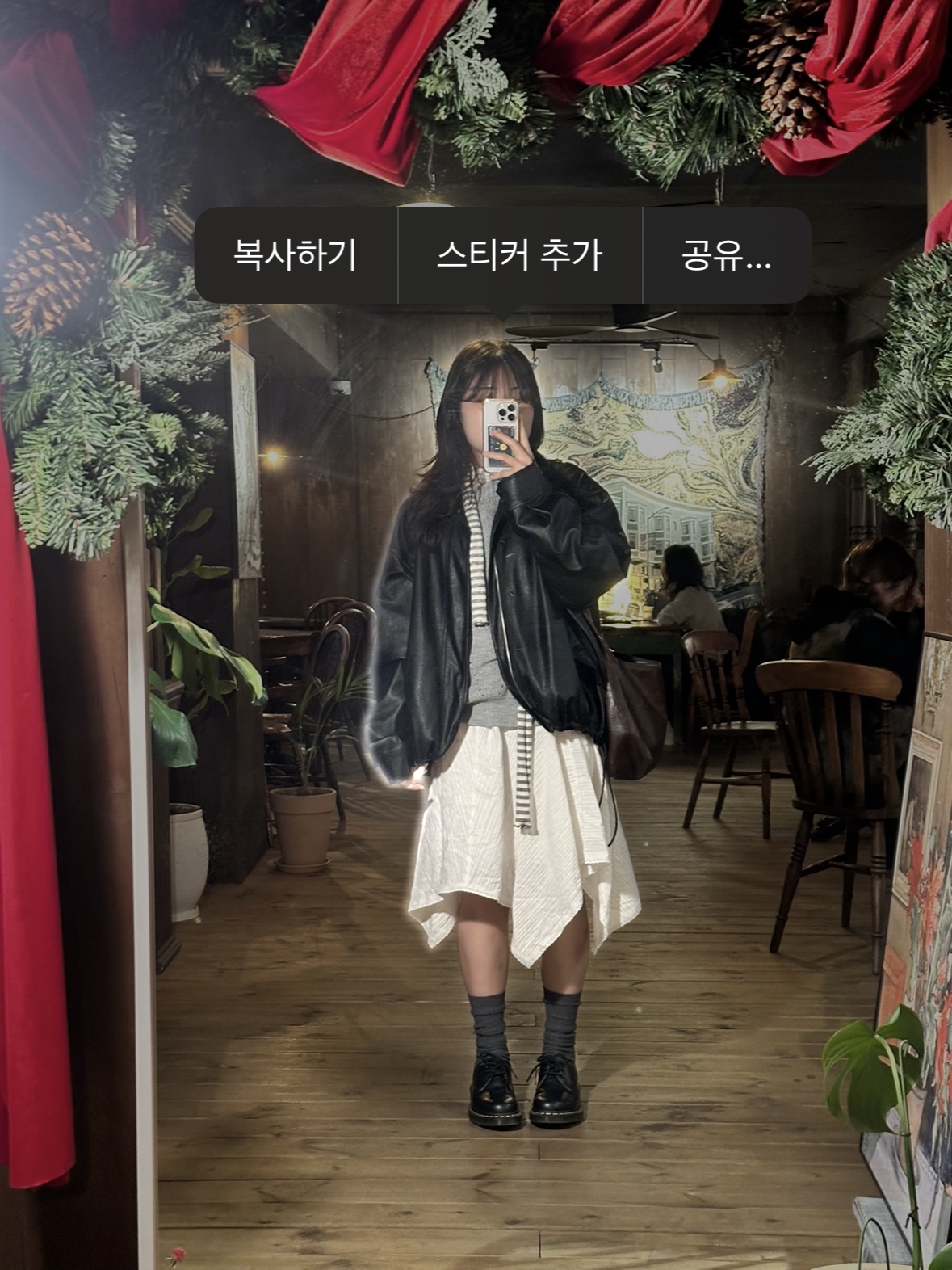 Dr. Martens 1461 Smooth Black 착용 스타일 - 2