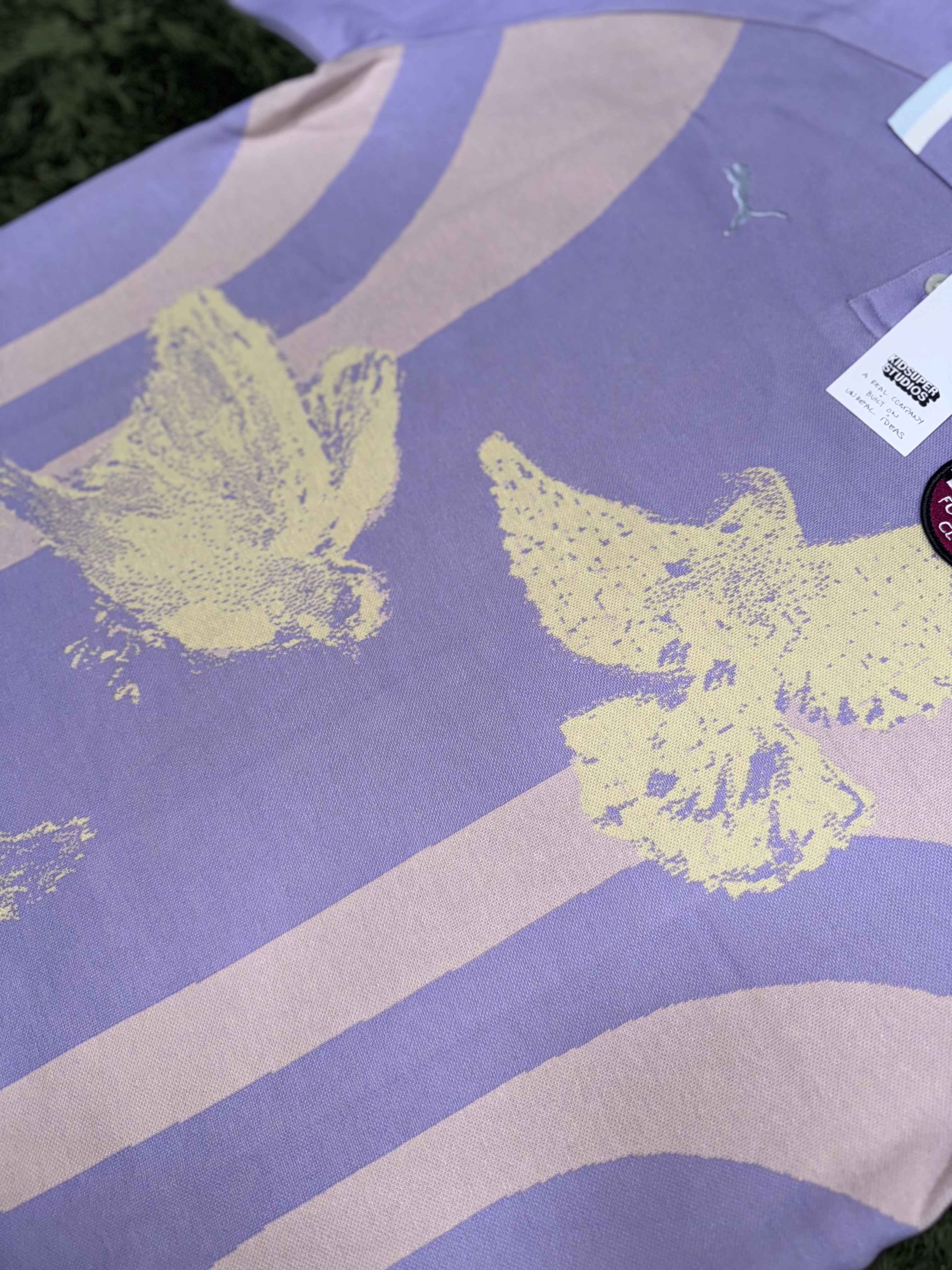 Puma x KidSuper Knitted Jersey Vivid Violet 착용 스타일 - 3