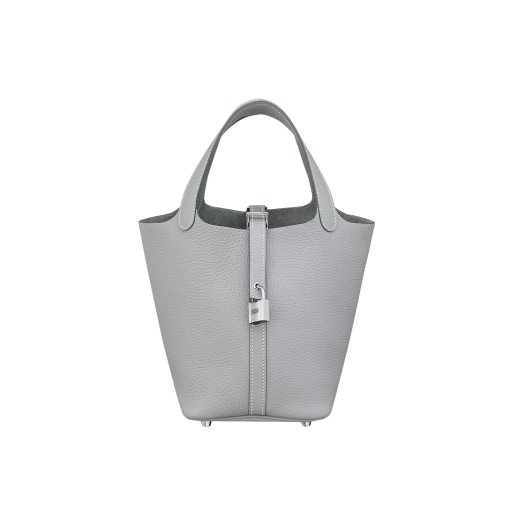 Hermes Picotin Lock 18 Bag Clemence & Palladium Bleu Glacier