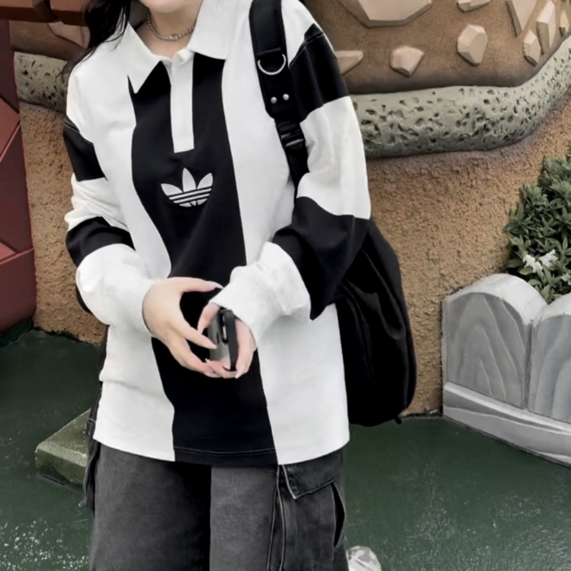 Adidas Adifom Superstar Clear Granite, Adidas Adifom Superstar Core White 착용 스타일 - 4
