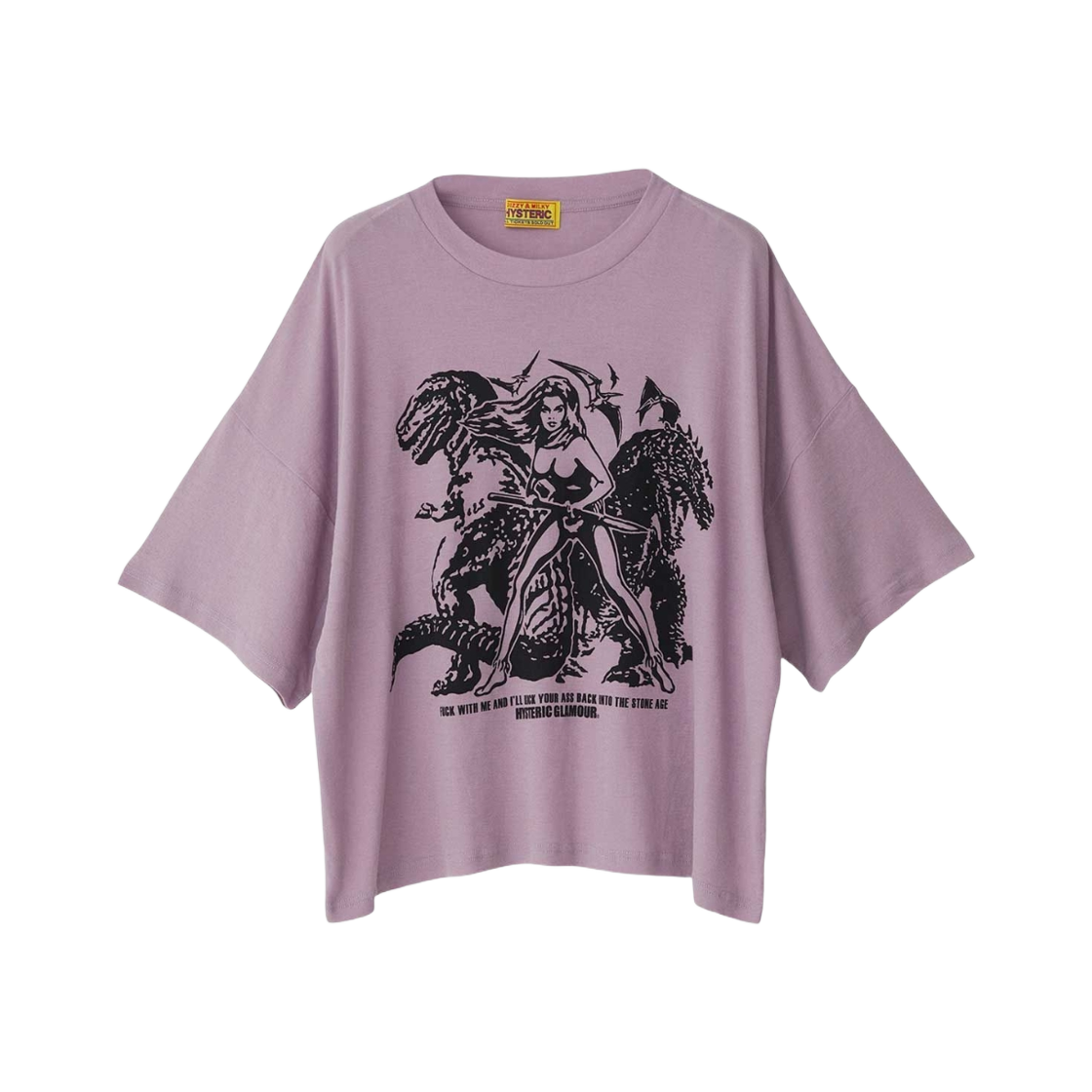 (W) 히스테릭 글래머 킥 유어 애스 오버사이즈 티셔츠 화이트((W) Hysteric Glamour Kick Your Ass Oversized T-Shirt White) - 1