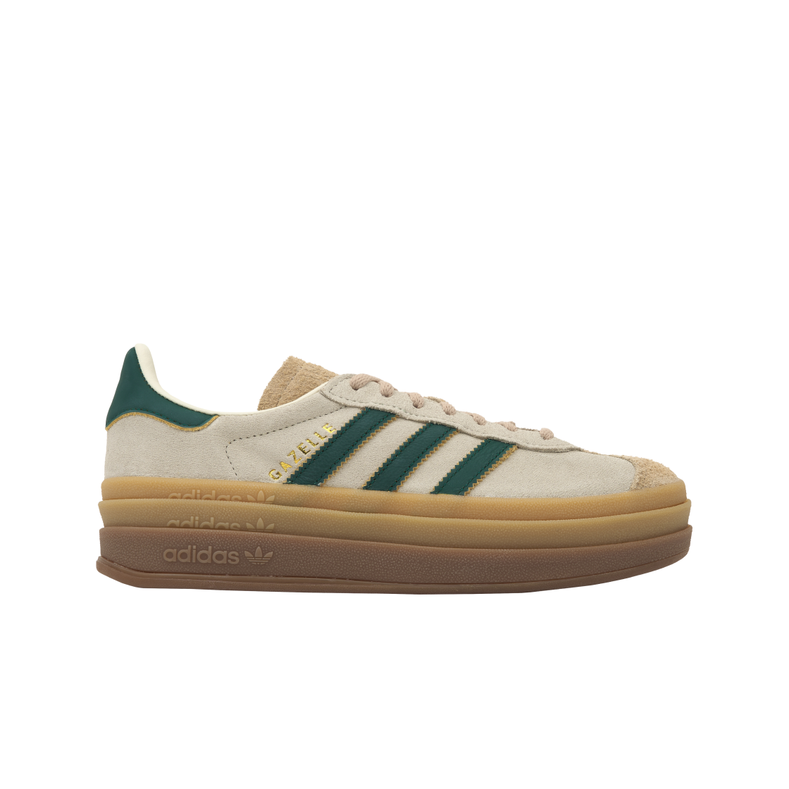 (W) 아디다스 가젤 볼드 크림 화이트 컬리지에이트 그린((W) Adidas Gazelle Bold Cream White Collegiate Green)