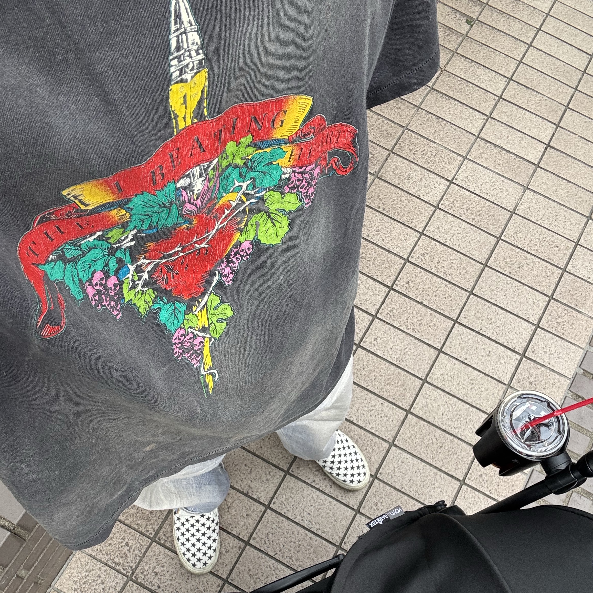 Saint Mxxxxxx x Lastman Beating S/S T-Shirt Black - 24SS 착용 스타일