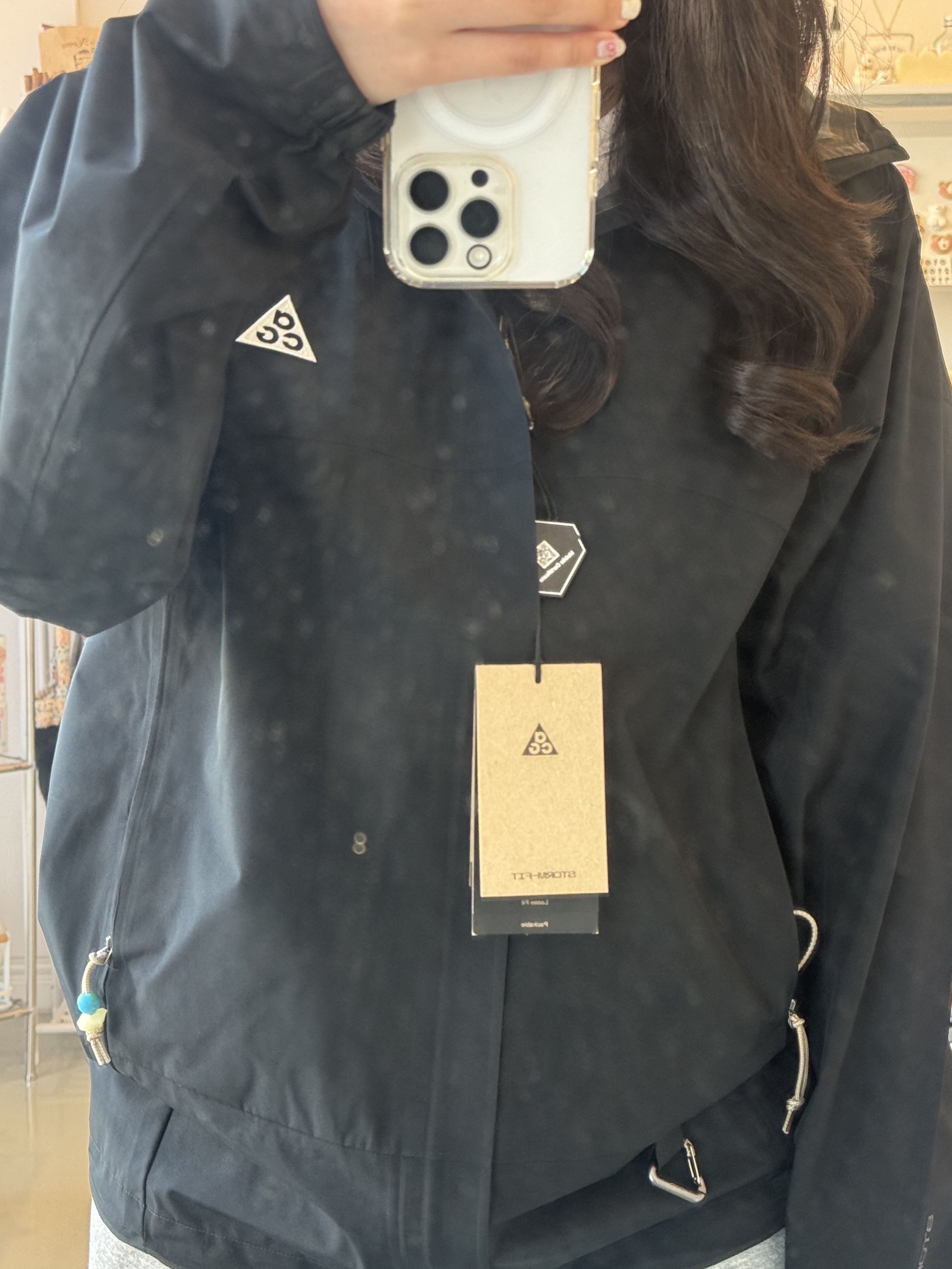 Nike ACG Storm-Fit ADV Cascade Rains Full Zip Jacket Black - Asia 착용 스타일