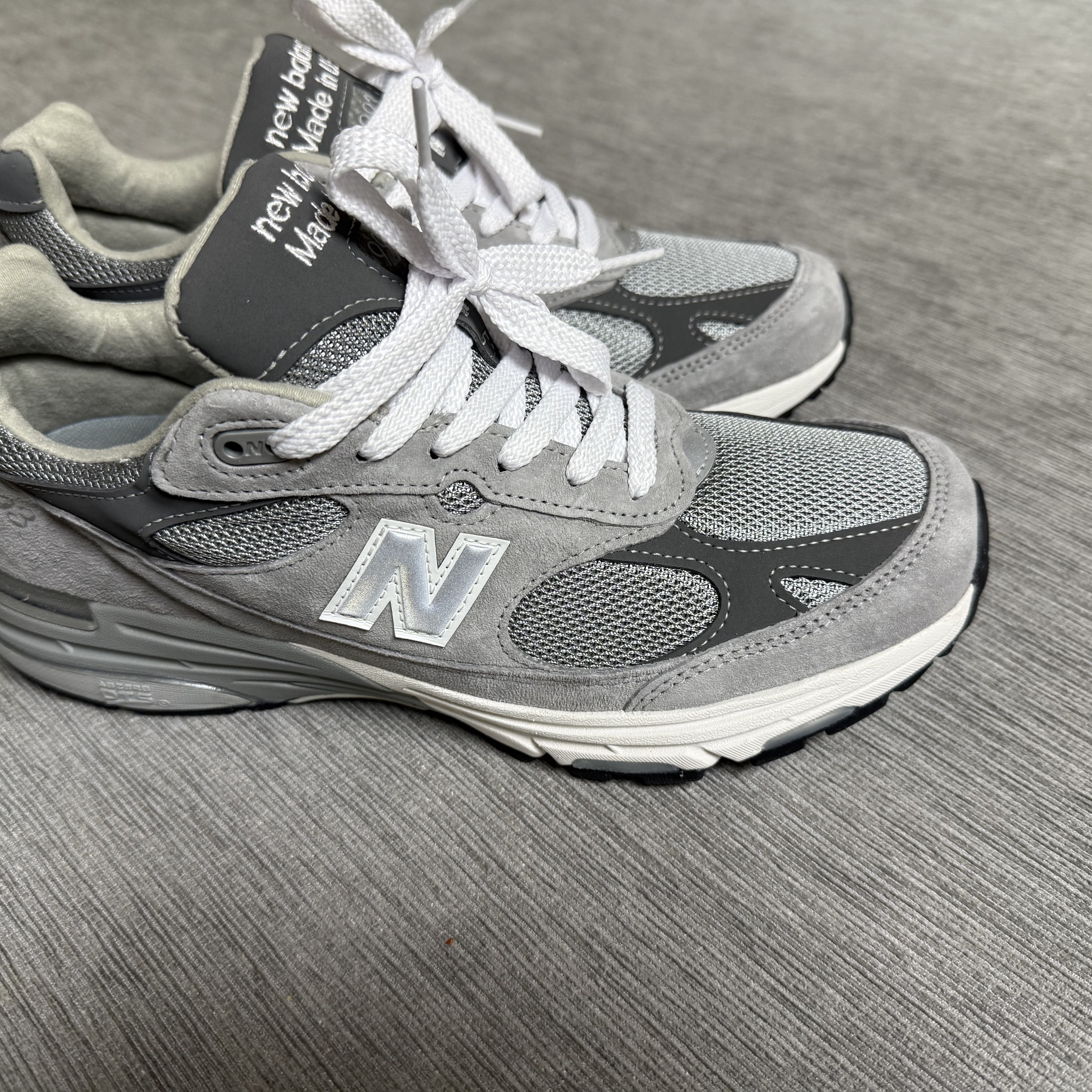 New Balance 993 Made in USA Grey - D Standard 착용 스타일 - 3