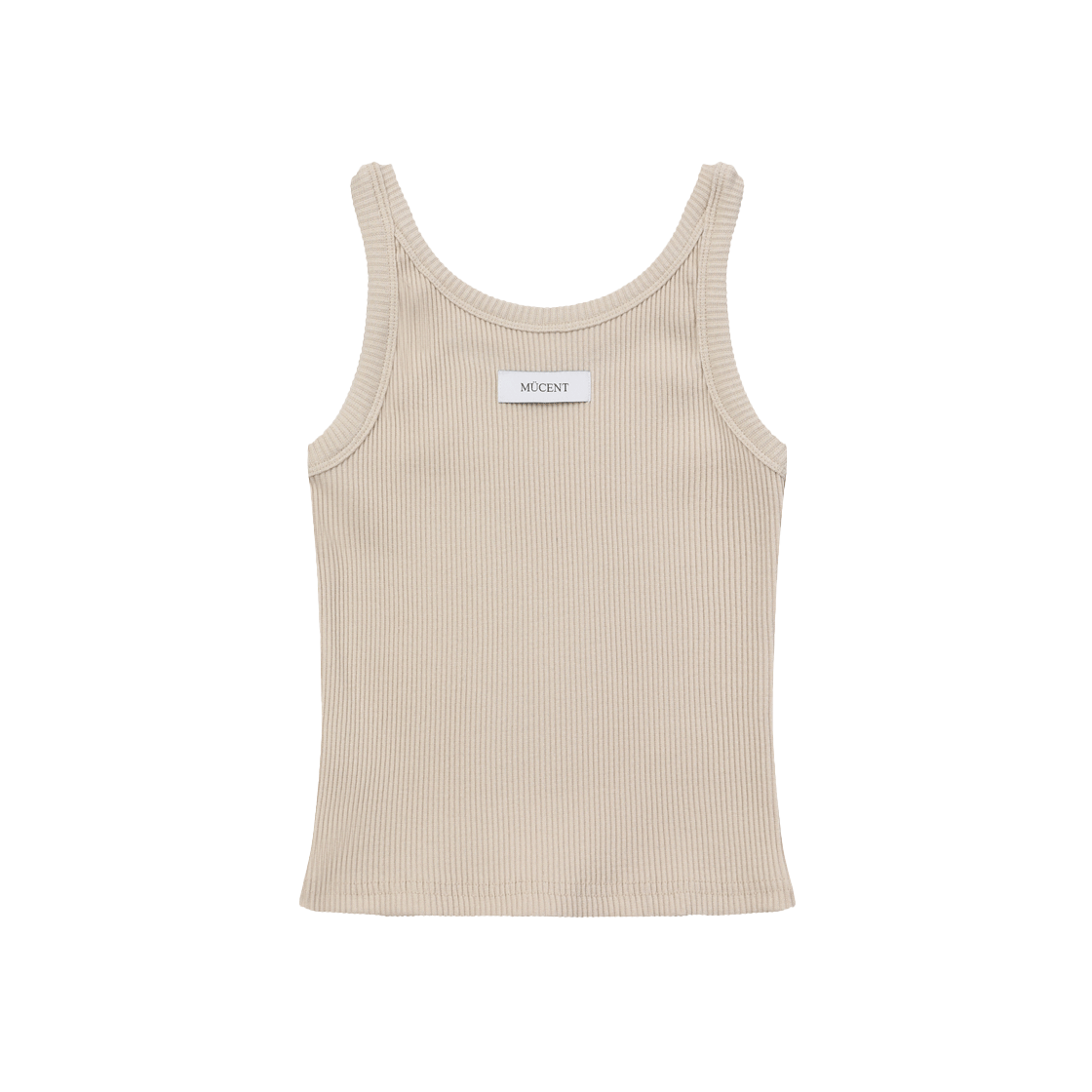 무센트 백 디테일 시그니처 슬리브리스 나시 베이지(MUCENT Back Detail Signature Sleeveless Beige) - 2