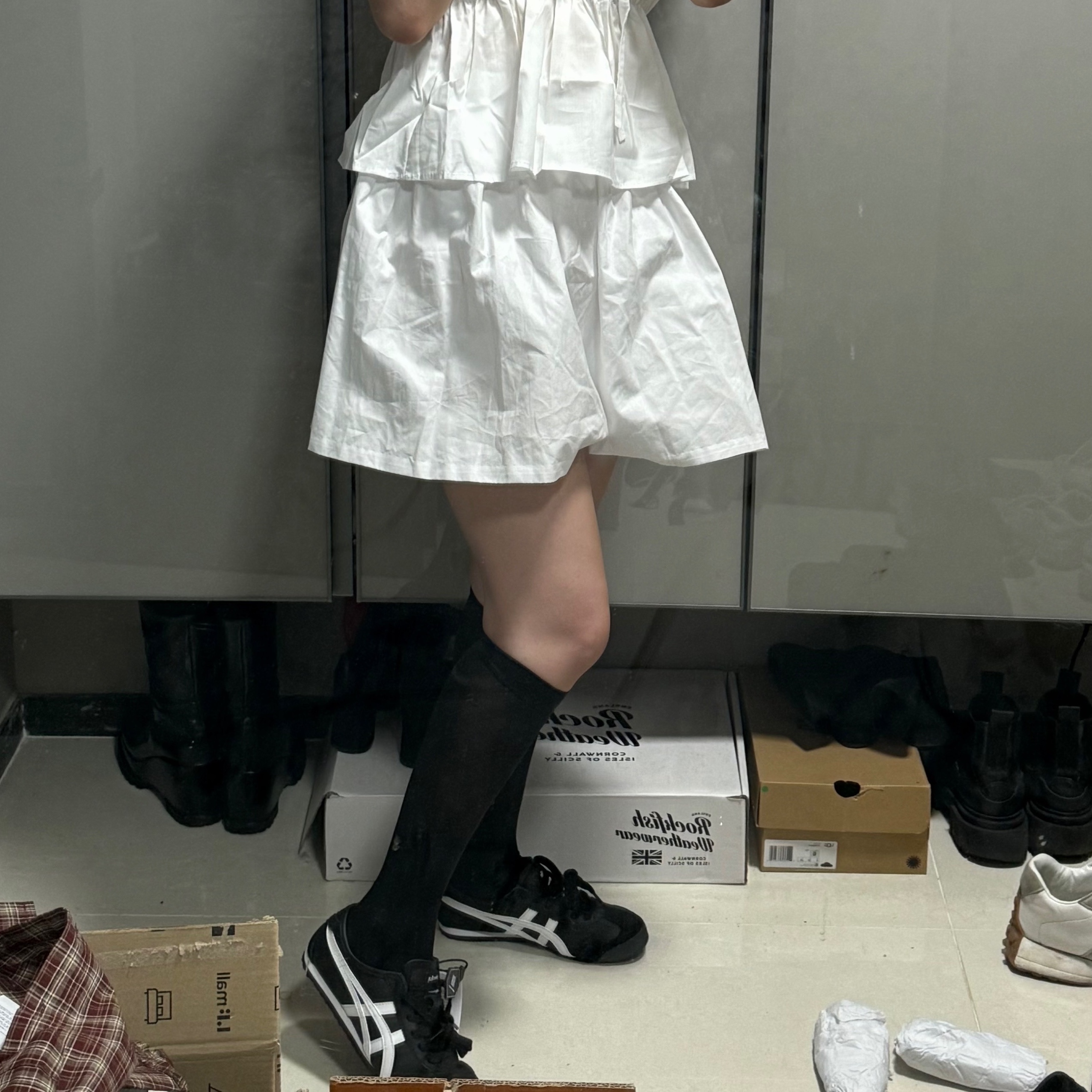 Onitsuka Tiger Mexico 66 Black White 착용 스타일