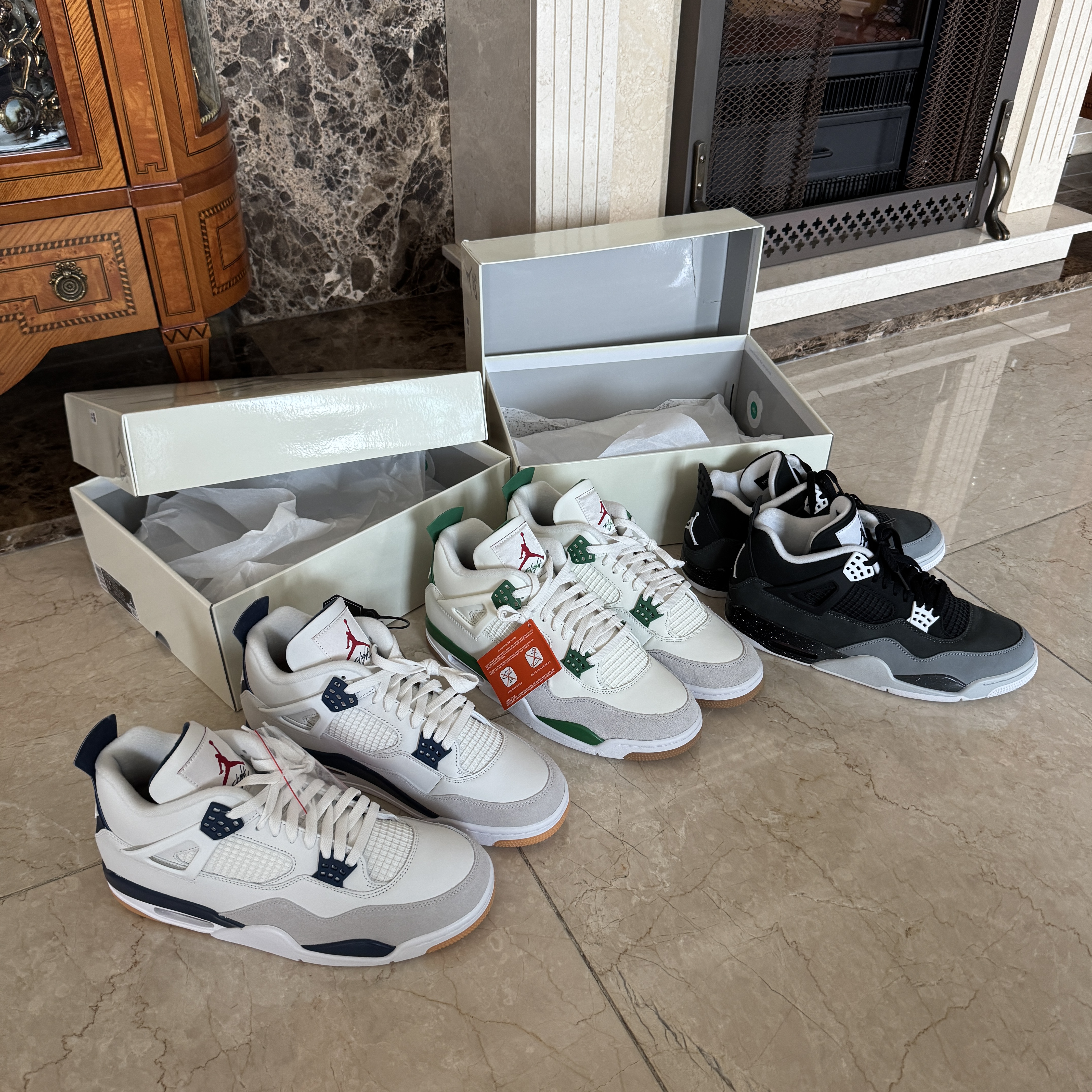Jordan 4 x Nike SB Retro SP Pine Green, Jordan 4 x Nike SB Retro SP Navy 착용 스타일 - 1