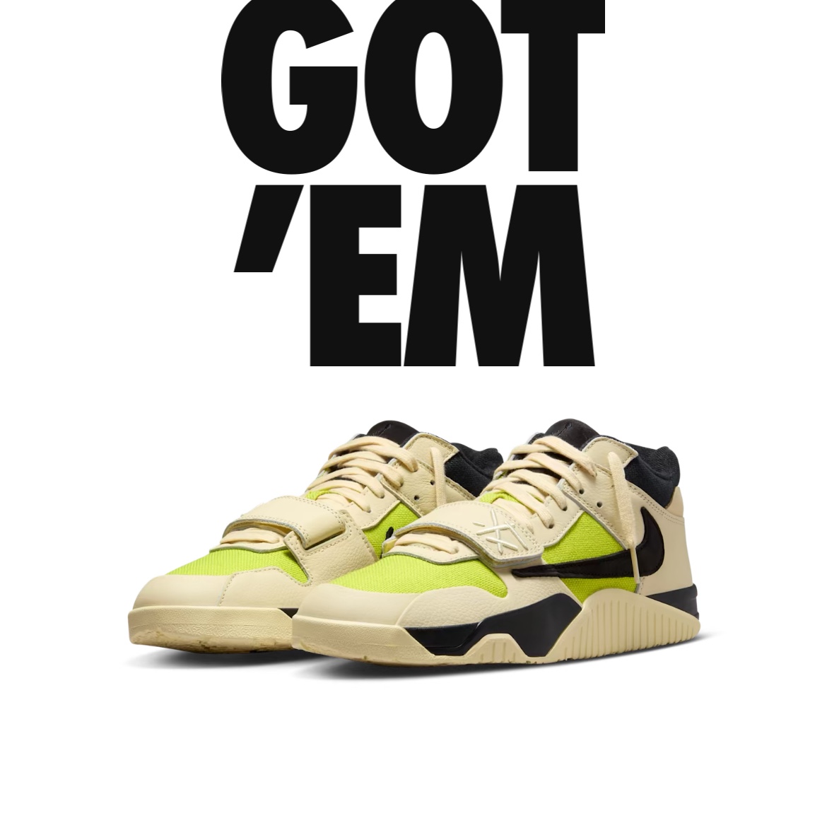 Jordan x Travis Scott Jumpman Jack TR Bright Cactus 착용 스타일