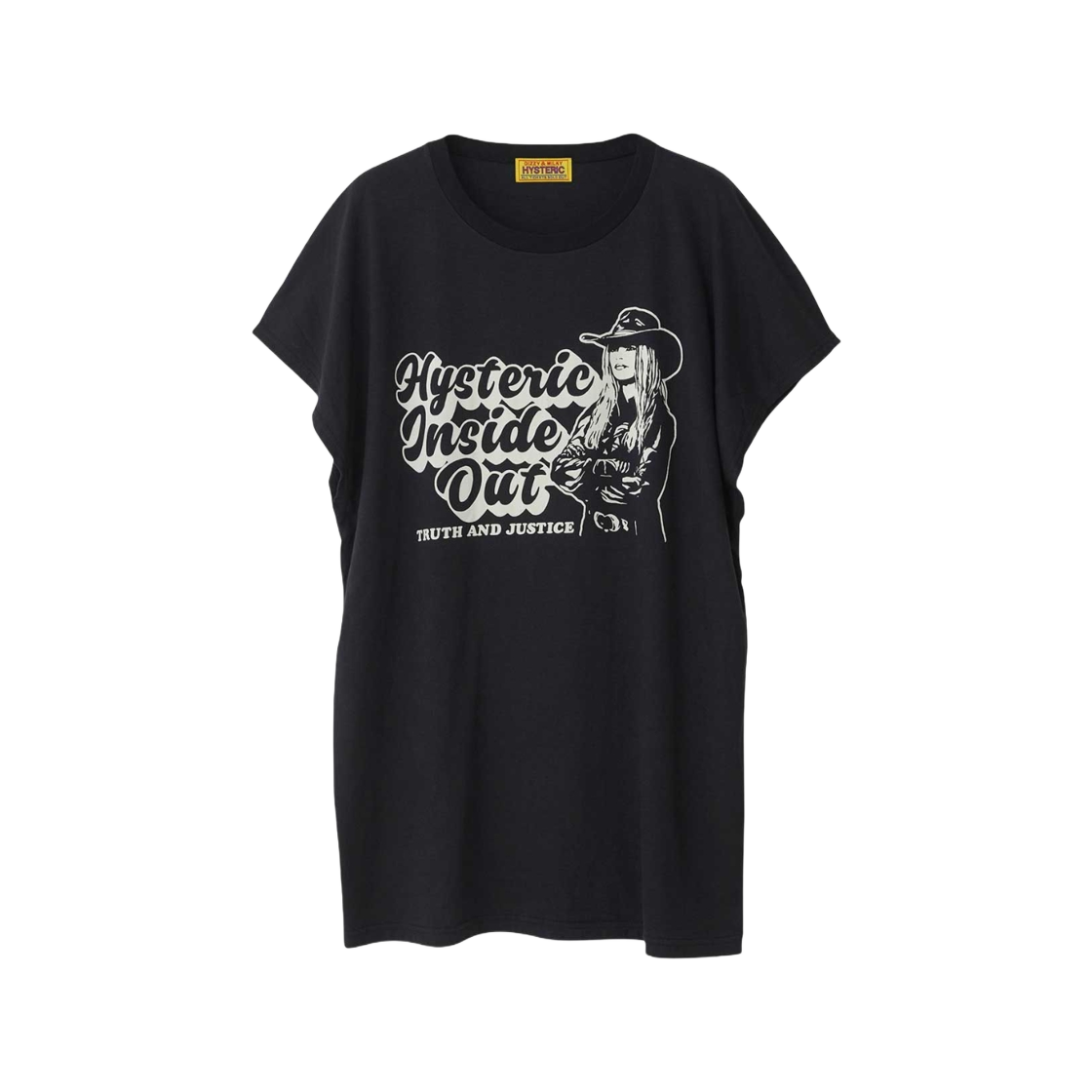 (W) 히스테릭 글래머 인사이드 아웃 티셔츠 블랙((W) Hysteric Glamour Inside Out T-Shirt Black) - 1
