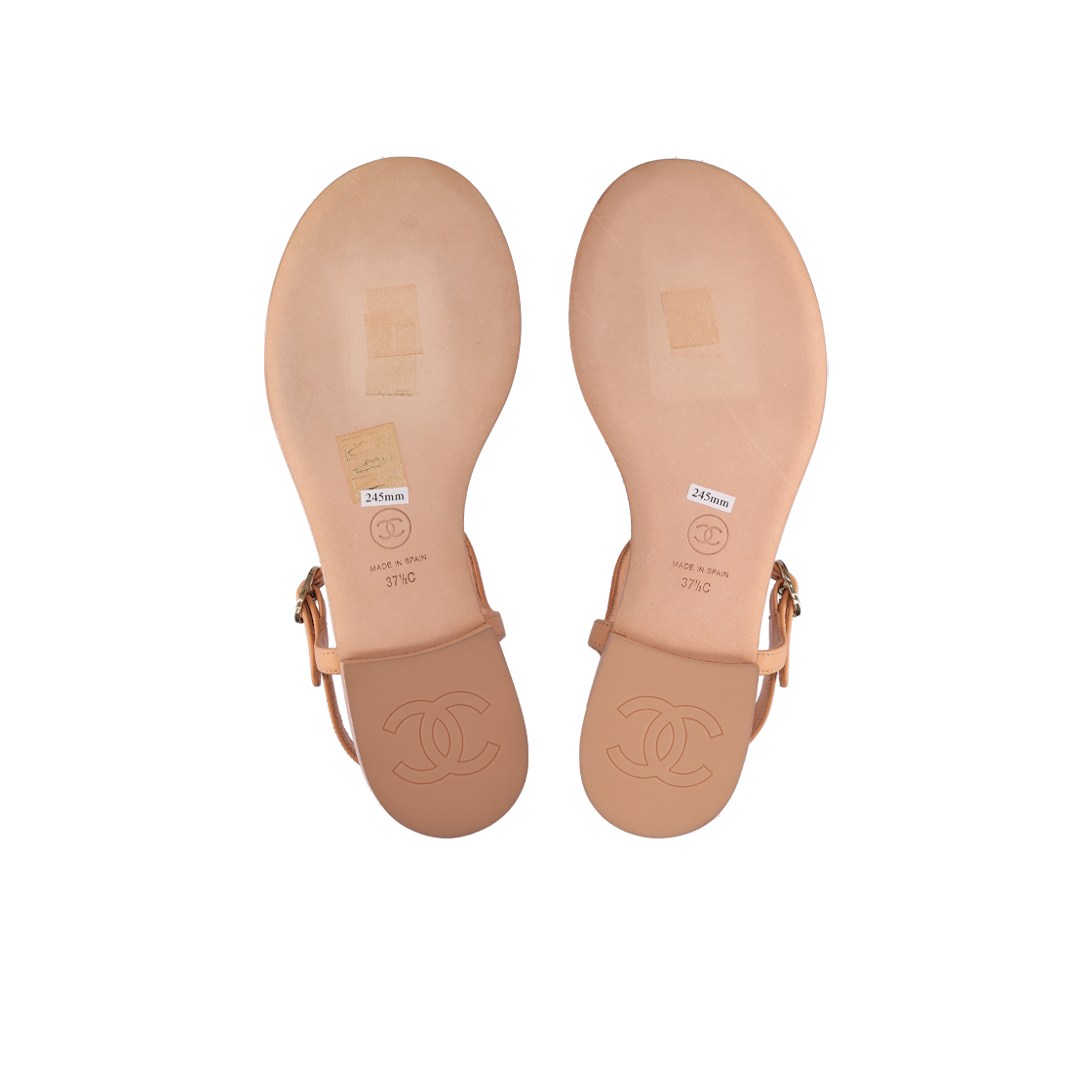 샤넬 G39627 샌들 램스킨 베이지 37.5(Chanel Sandals Lambskin Beige 37.5) - 4