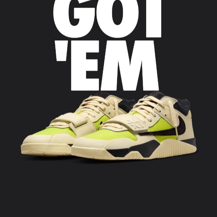 Jordan x Travis Scott Jumpman Jack TR Bright Cactus 착용 스타일