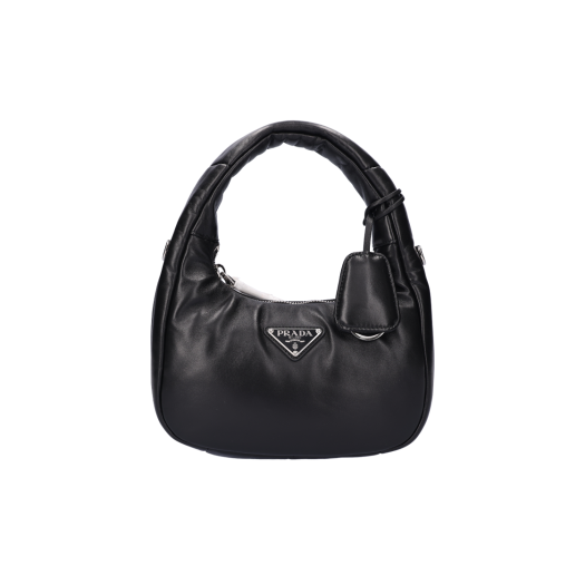 1BA384 Prada Soft Padded Nappa Leather Mini Bag Black