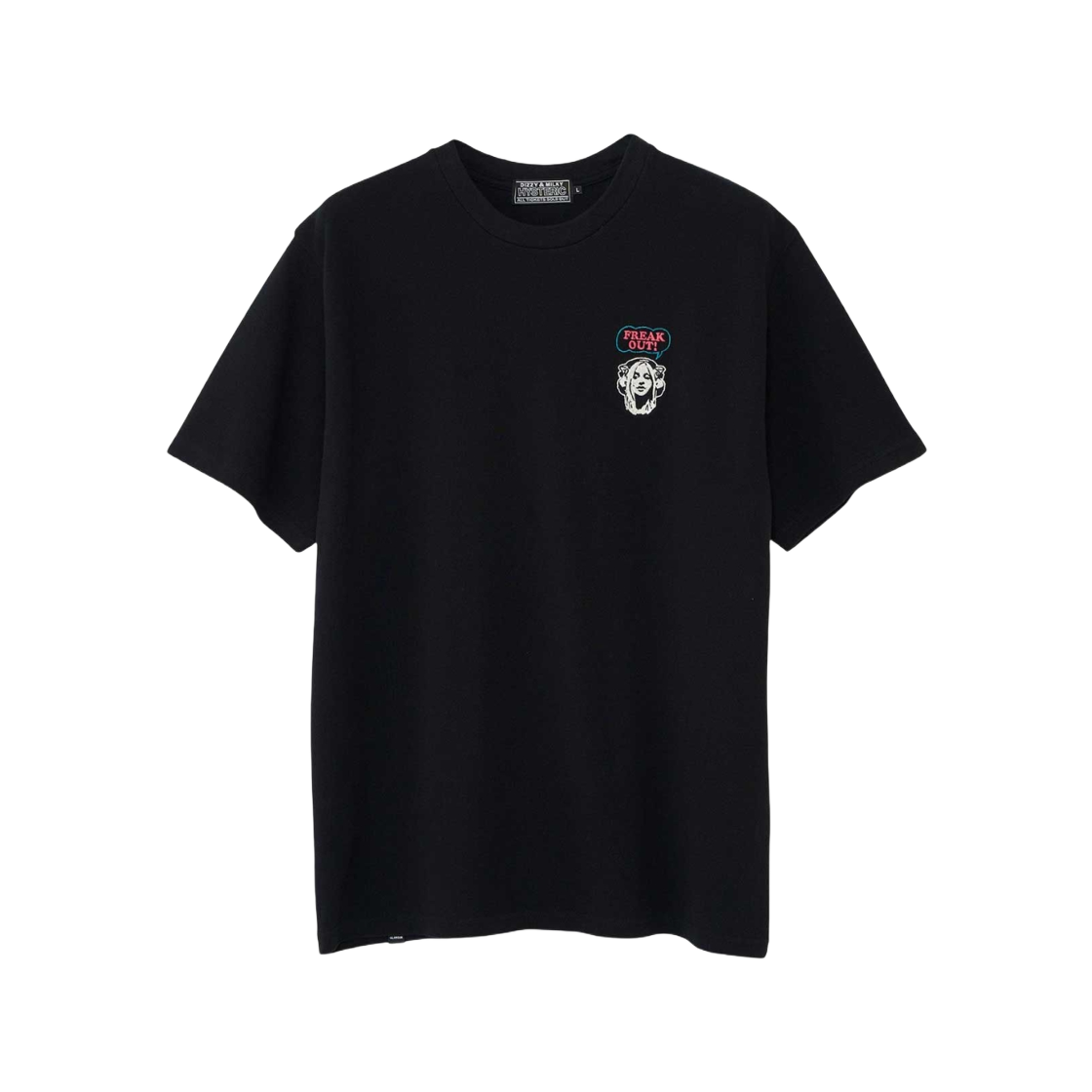 히스테릭 글래머 프릭 아웃 자수 티셔츠 블랙(Hysteric Glamour Freak Out Embroidered T-Shirt Black) - 1