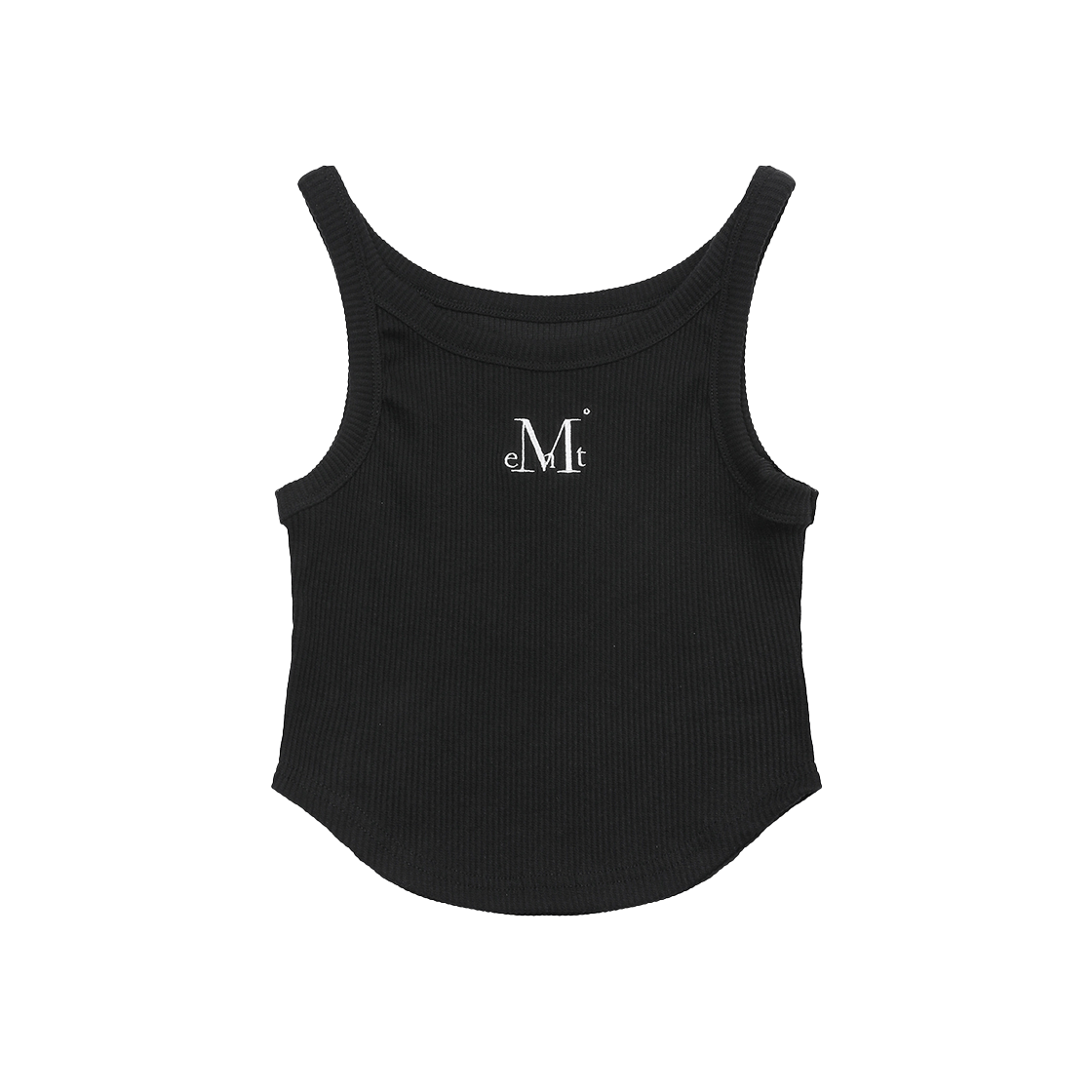무센트 에바 백 디테일 굴림 크롭 슬리브리스 나시 블랙(MUCENT Eva Back Detail Crop Sleeveless Black) - 2