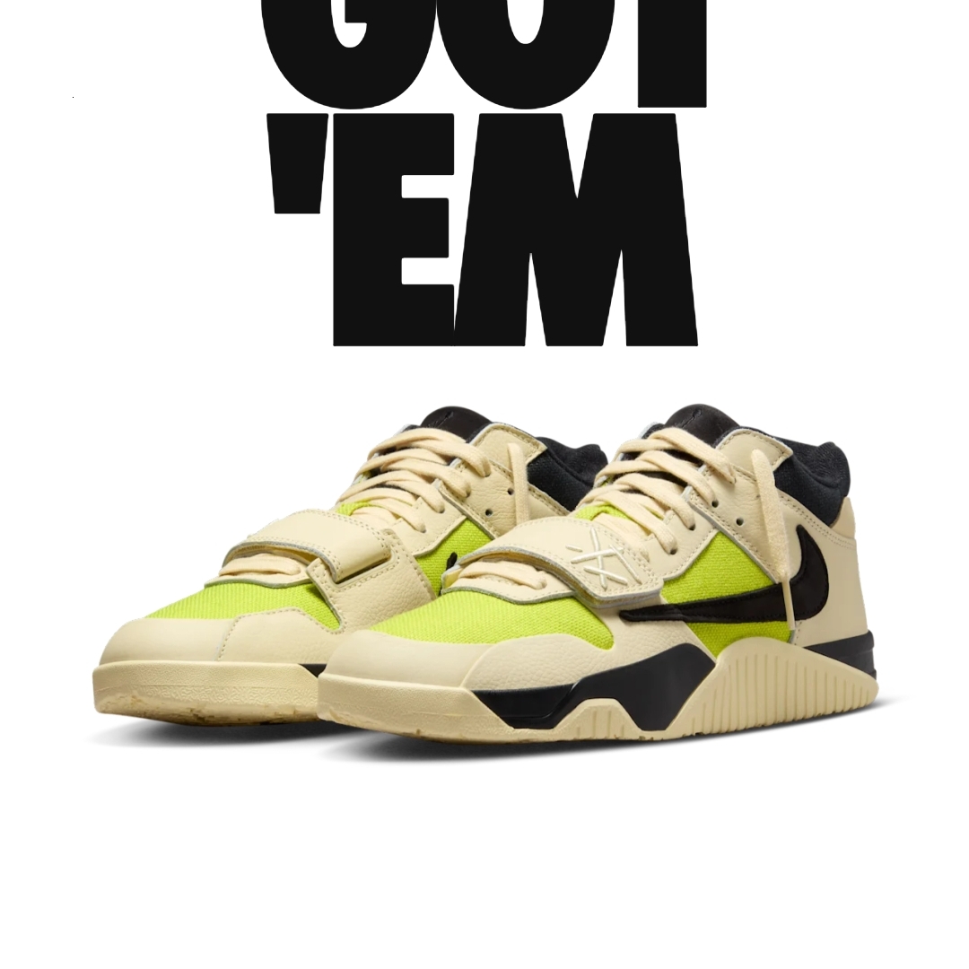 Jordan x Travis Scott Jumpman Jack TR Bright Cactus 착용 스타일 - 1