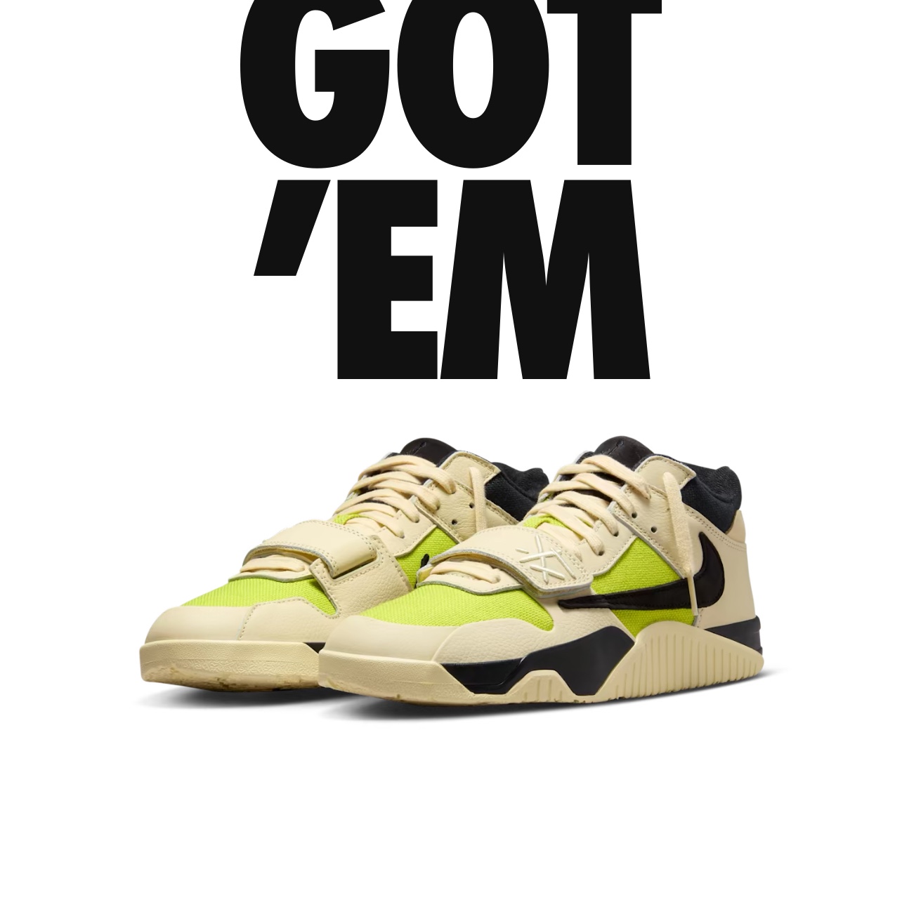 Jordan x Travis Scott Jumpman Jack TR Bright Cactus 착용 스타일