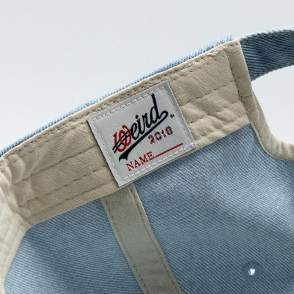 위얼드월드 러브 로고 데님 볼캡 라이트블루(Weird World LOVE Logo Denim Ball Cap Light  Blue) - 5