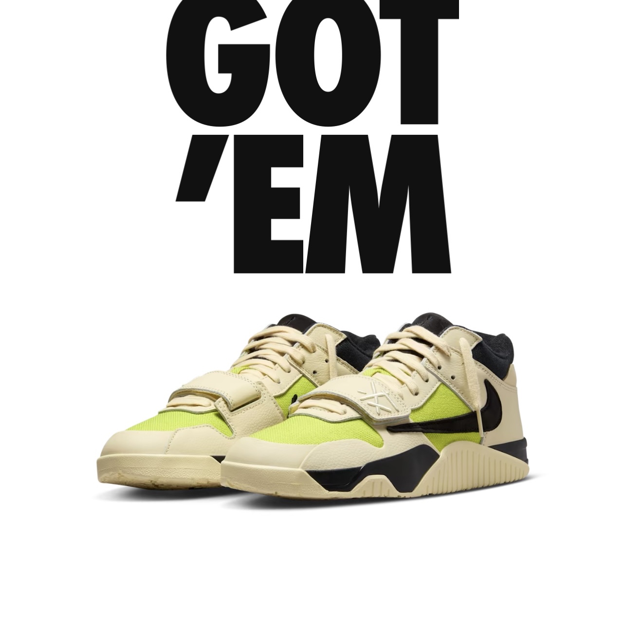 Jordan x Travis Scott Jumpman Jack TR Bright Cactus 착용 스타일