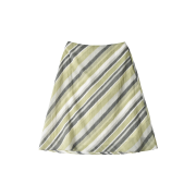 Kookeesee Diagonal Line Skirt Khaki