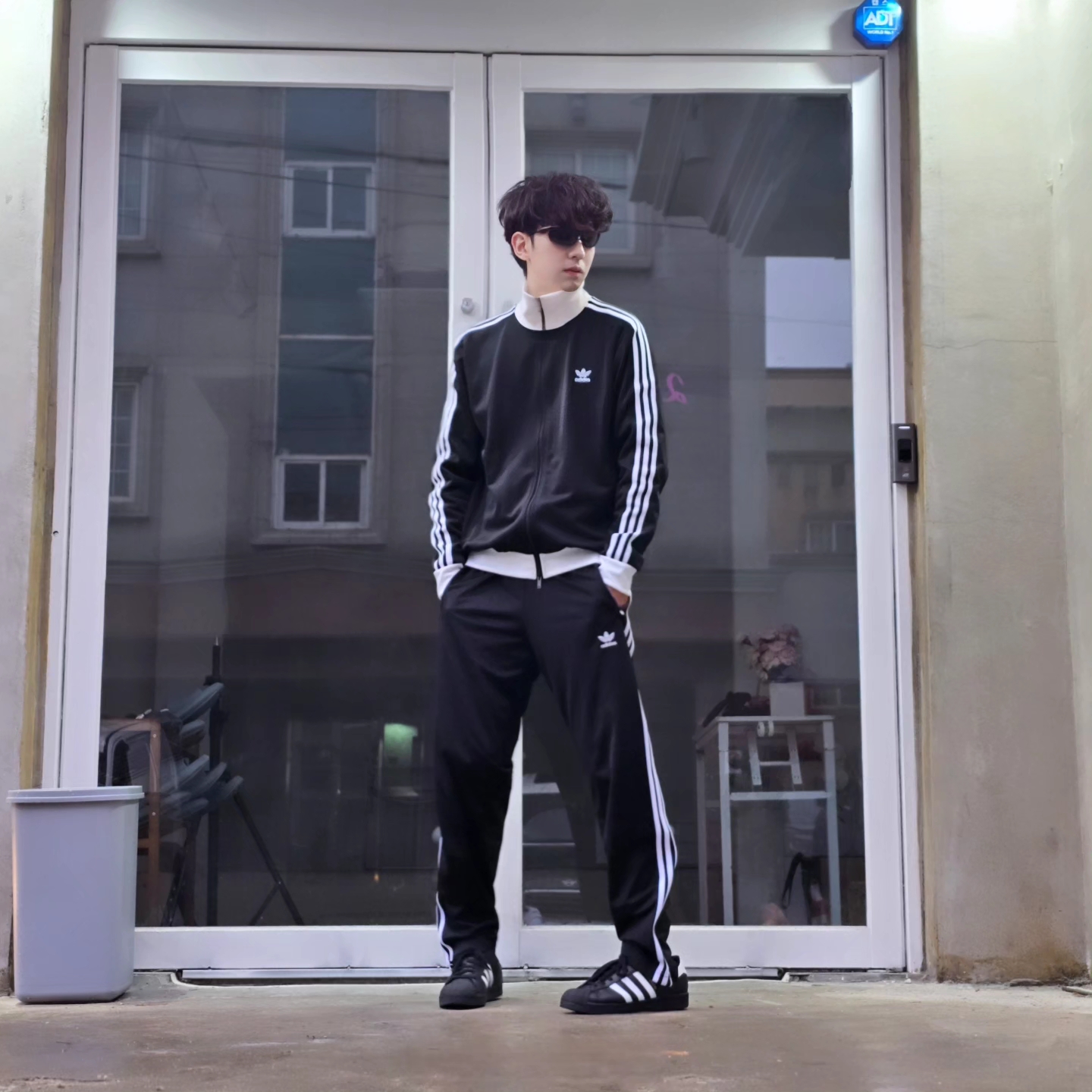 Adidas Adicolor Classics Firebird Track Pants Black - KR Sizing, Adidas Adicolor Classics Firebird Track Pants Black - US Sizing 착용 스타일 - 3