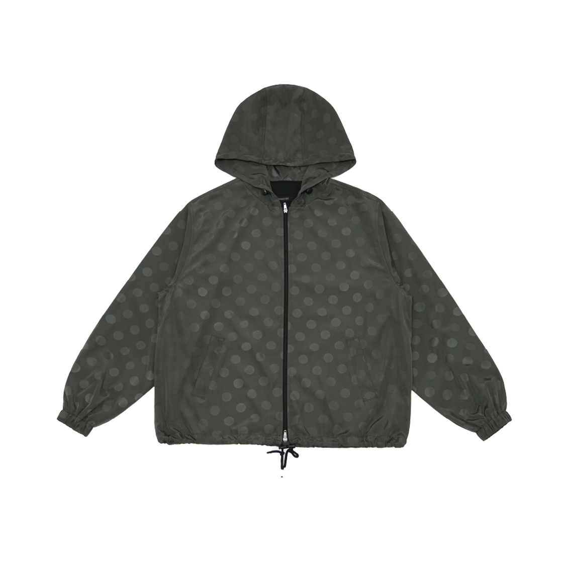 KS5BRJP001KK Kookeesee Dot Hoodie Windbreaker Khaki