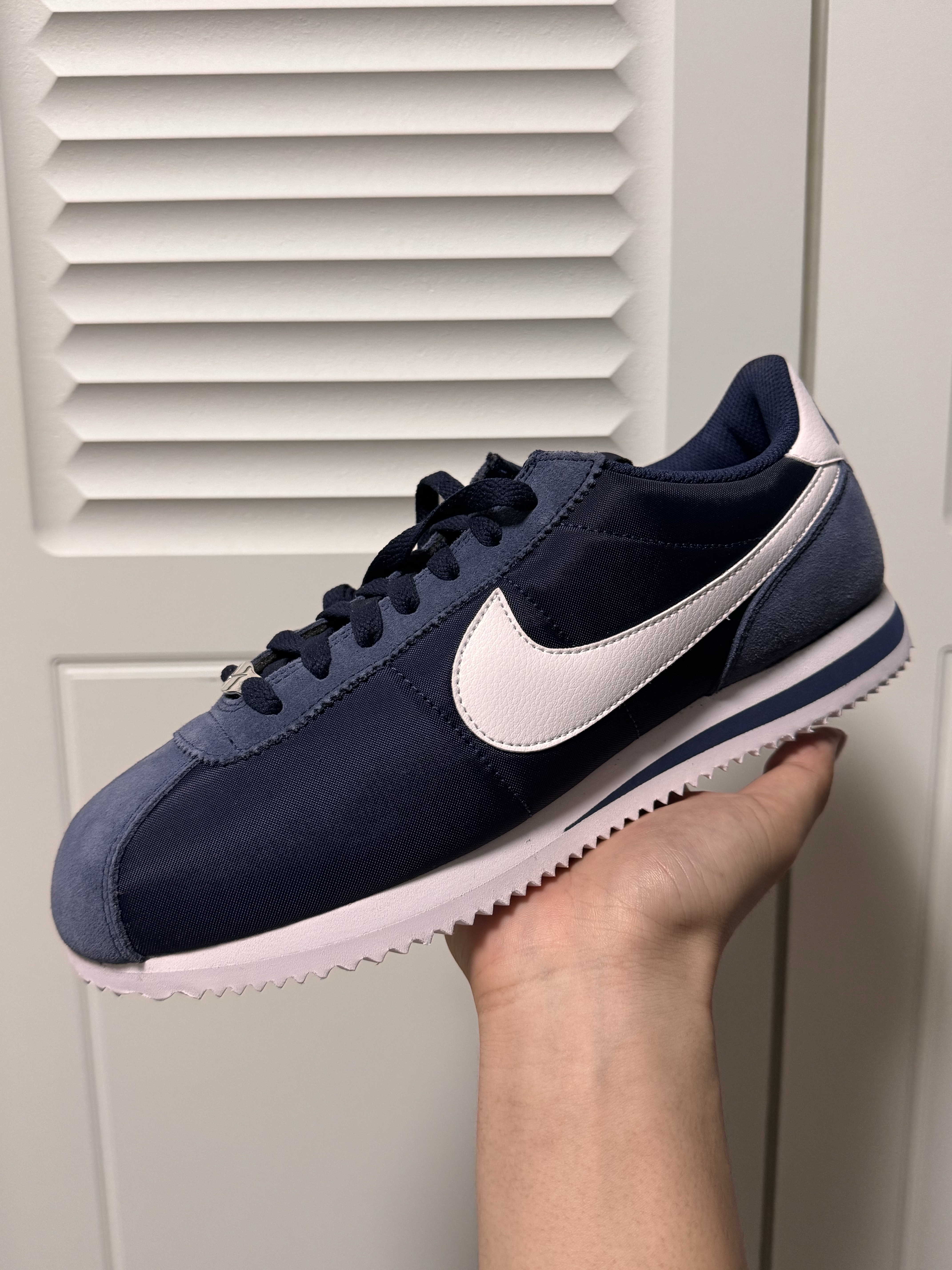 (W) Nike Cortez Midnight Navy 착용 스타일 - 4