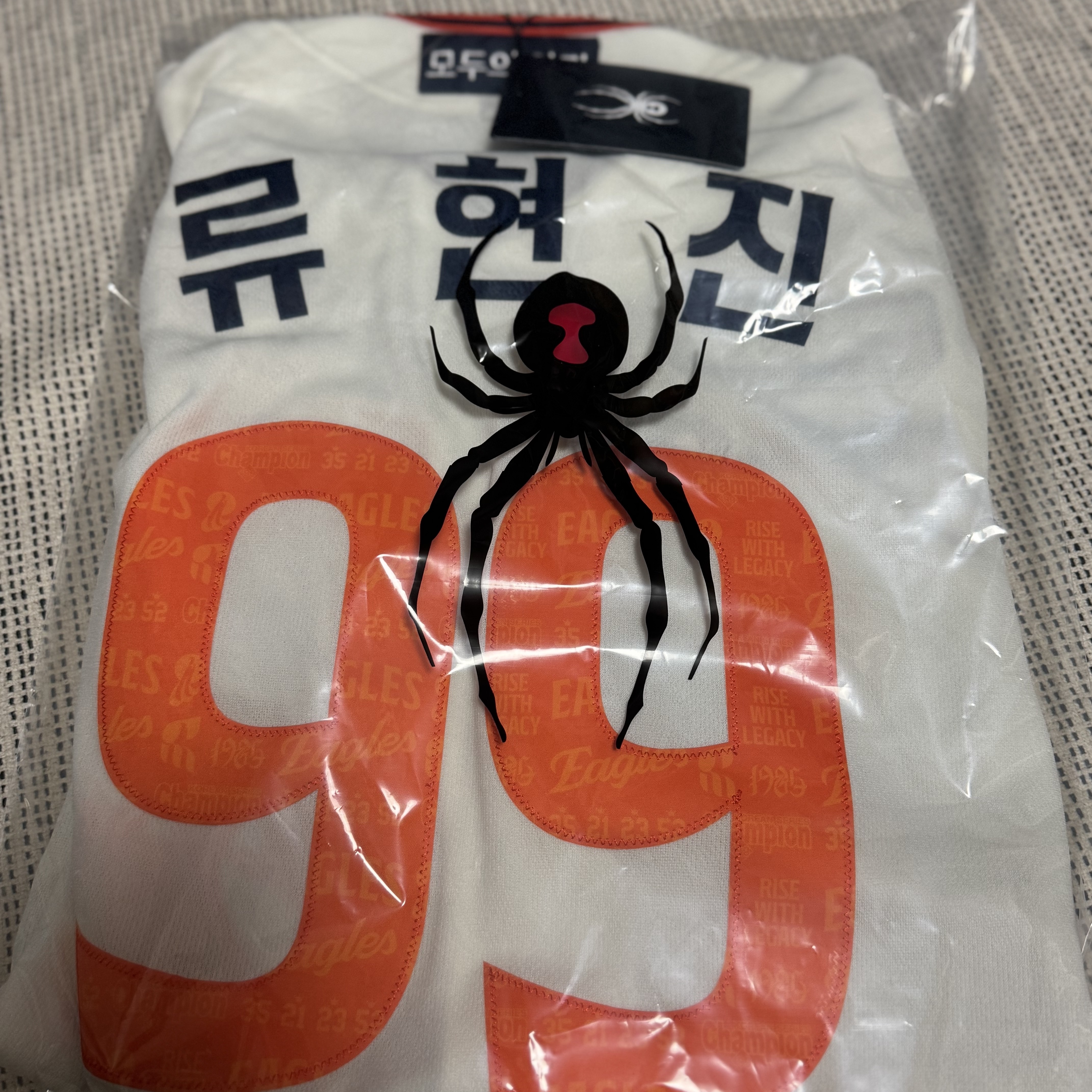 Hanwha Eagles Spyder 40th Legacy Authentic Uniform Ivory (Non Marking Ver.) 착용 스타일