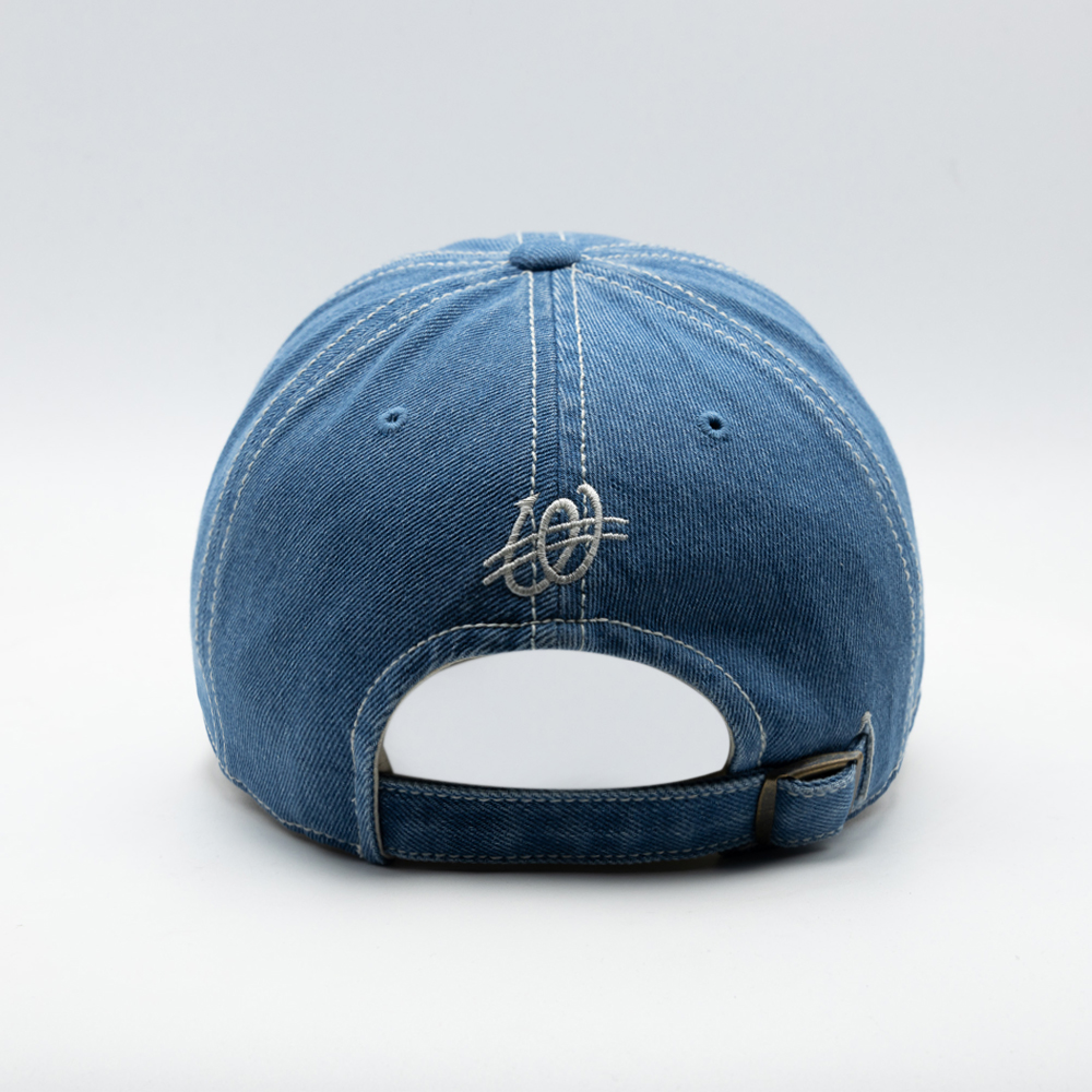 위얼드월드 웨이브 로고 데님 볼캡 블루(Weird World Wave Logo Denim Ball Cap Blue) - 4