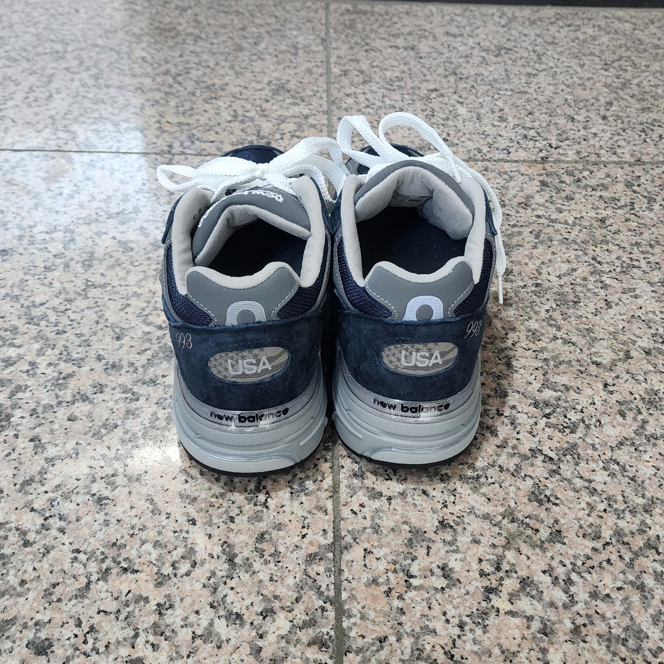 New Balance 993 Made in USA Navy - D Standard 착용 스타일 - 4
