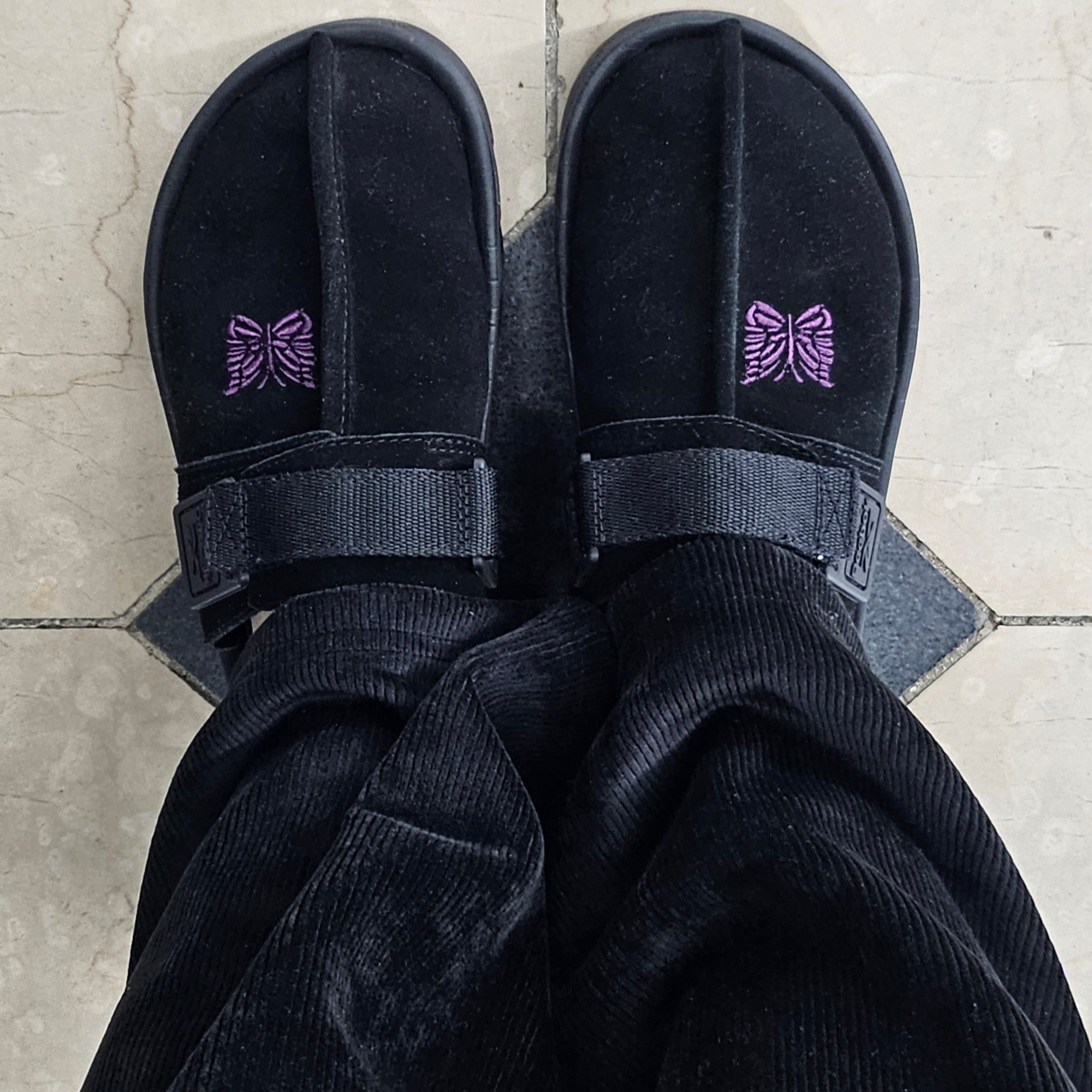 Reebok x Needles Beatnik Black 착용 스타일
