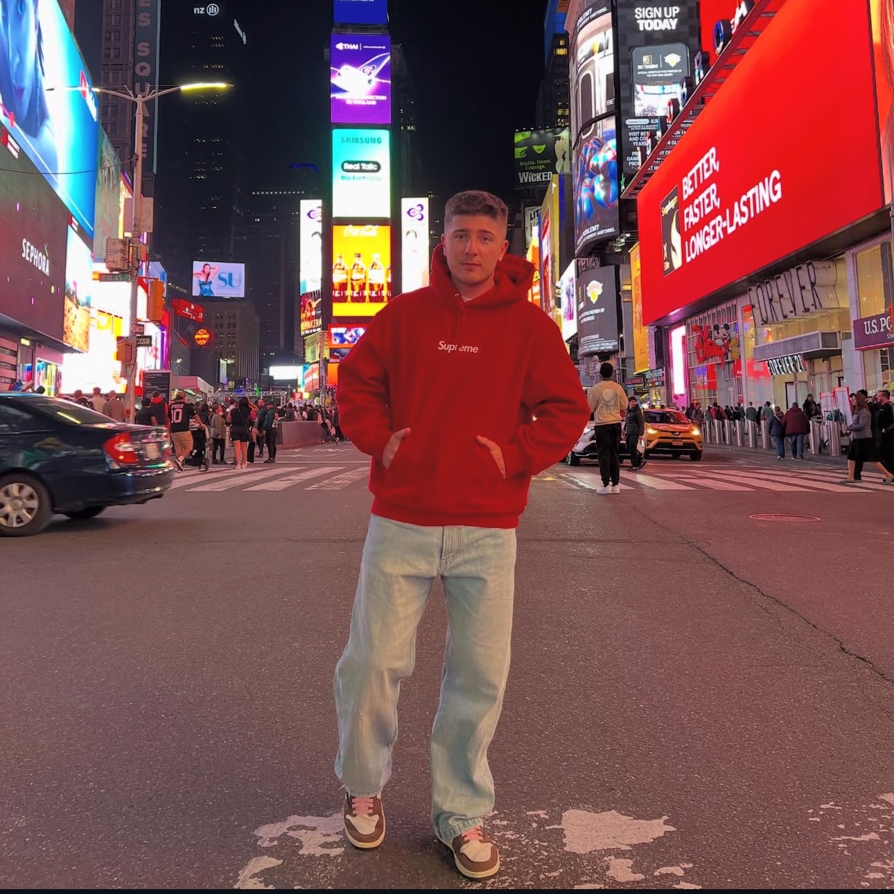 Supreme Box Logo Hooded Sweatshirt Red - 23FW 착용 스타일