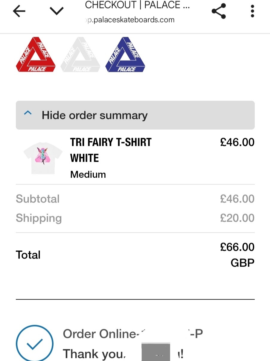 Palace Tri Fairy T-Shirt White - 25SS 착용 스타일