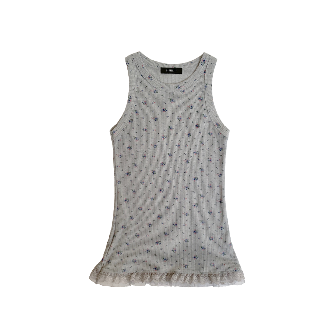 KS5BRTO002ML Kookeesee Flower Lace Holter Sleeveless Melange