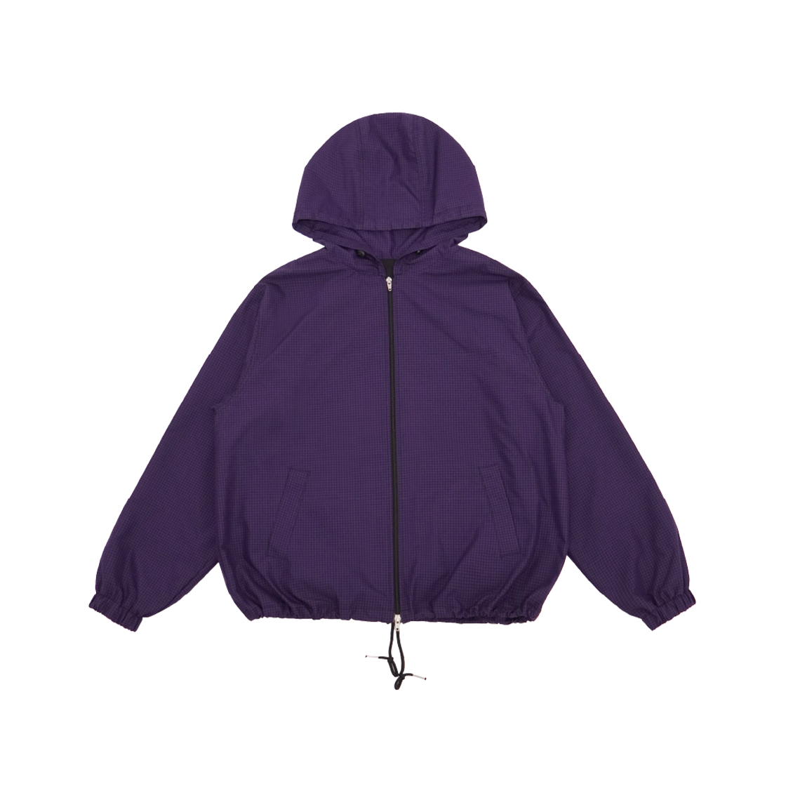 KS5BRJP002PP Kookeesee Check Hoodie Windbreaker Purple