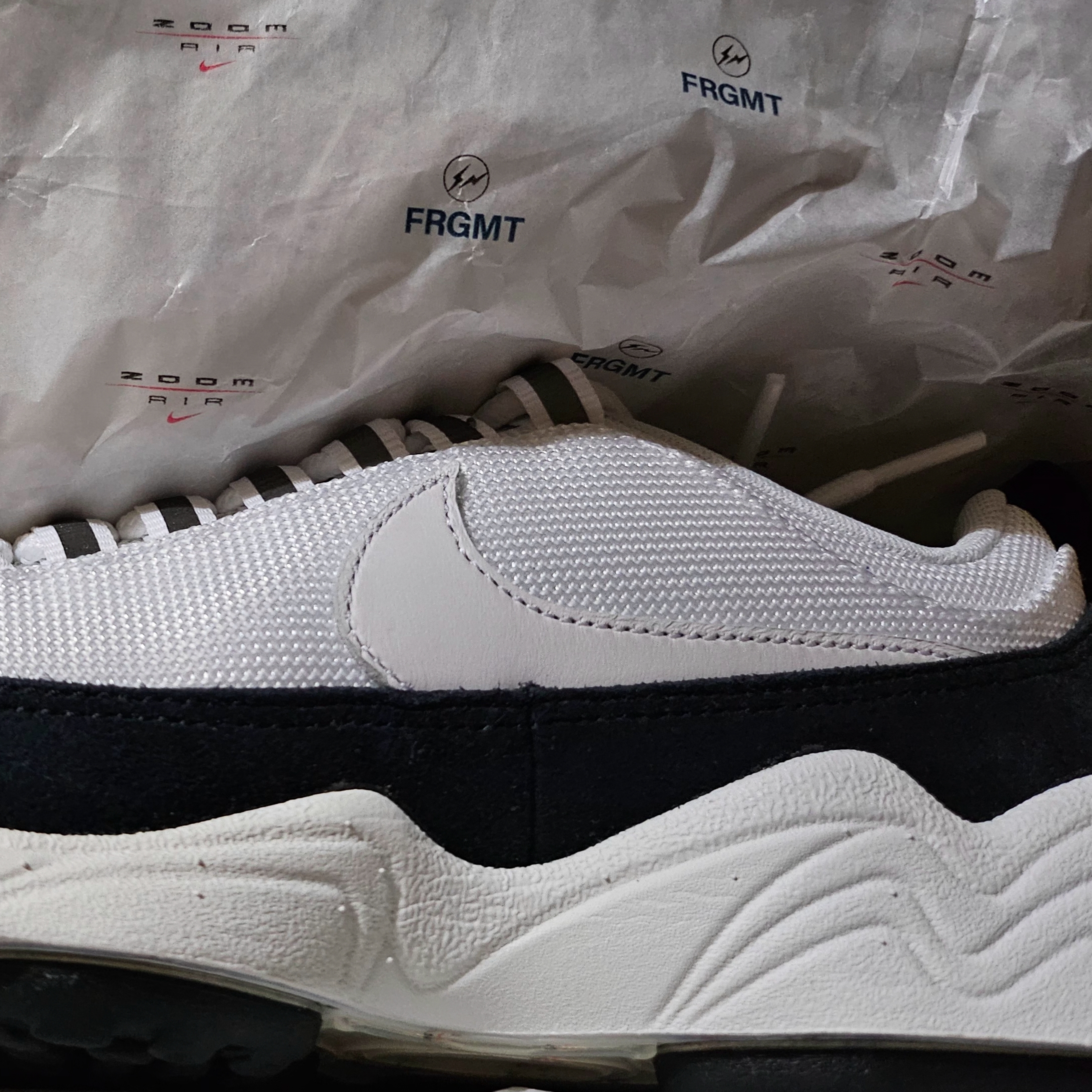 Nike x Fragment Air Zoom Spiridon Blue Void 착용 스타일