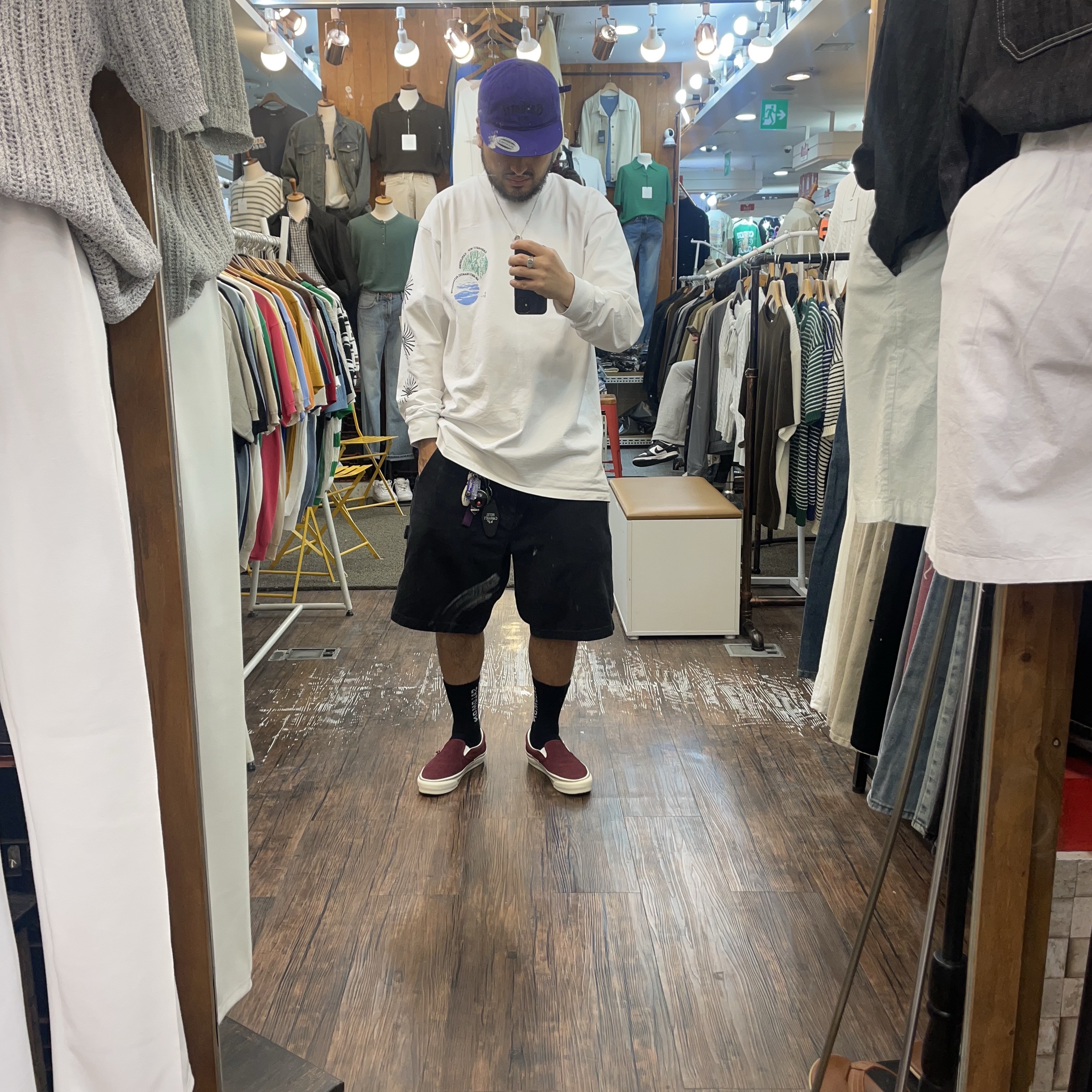 Carhartt WIP Onyx Cap Chervil White 착용 스타일