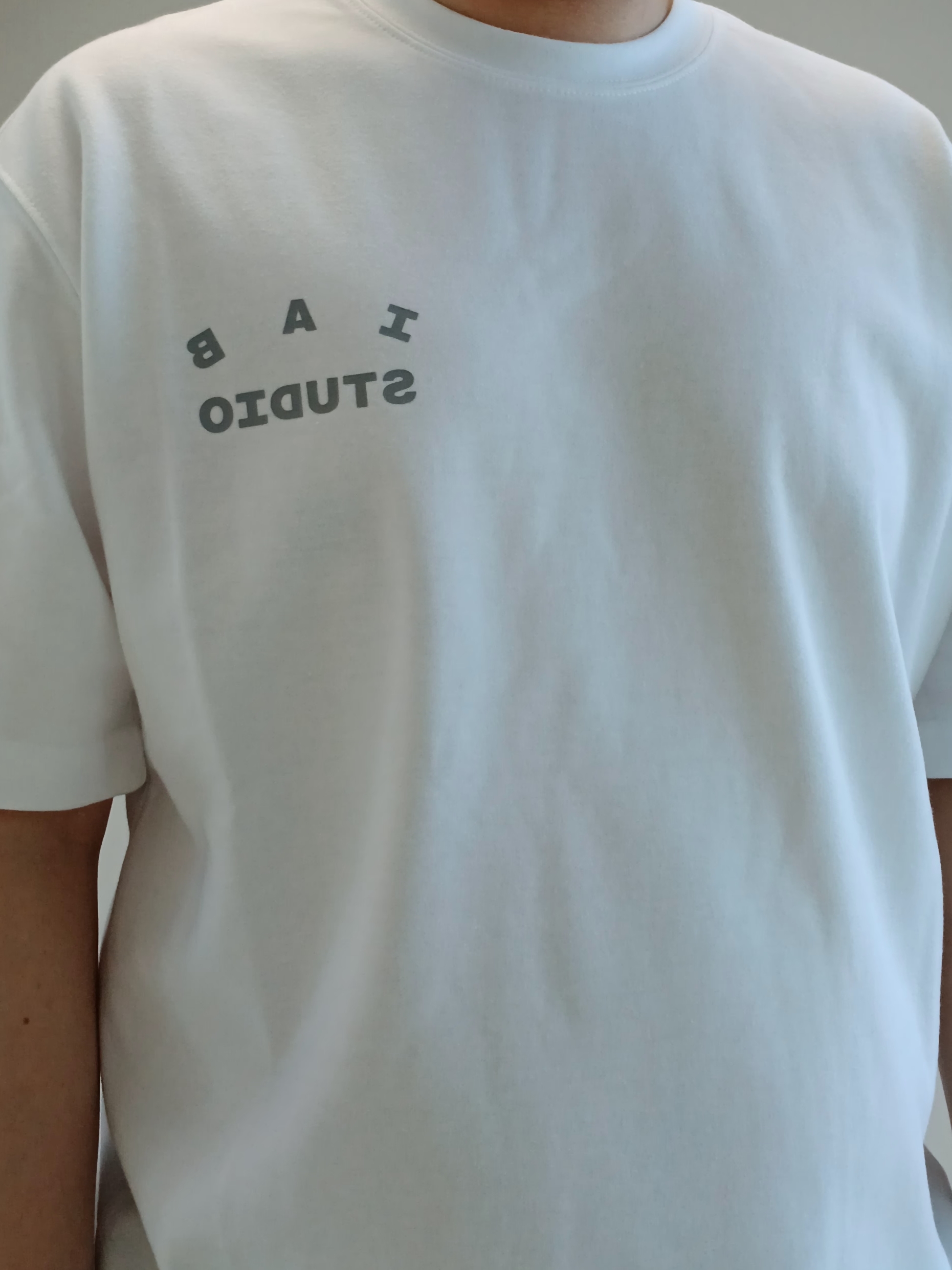 IAB Studio T-Shirt White Gray 착용 스타일 - 9