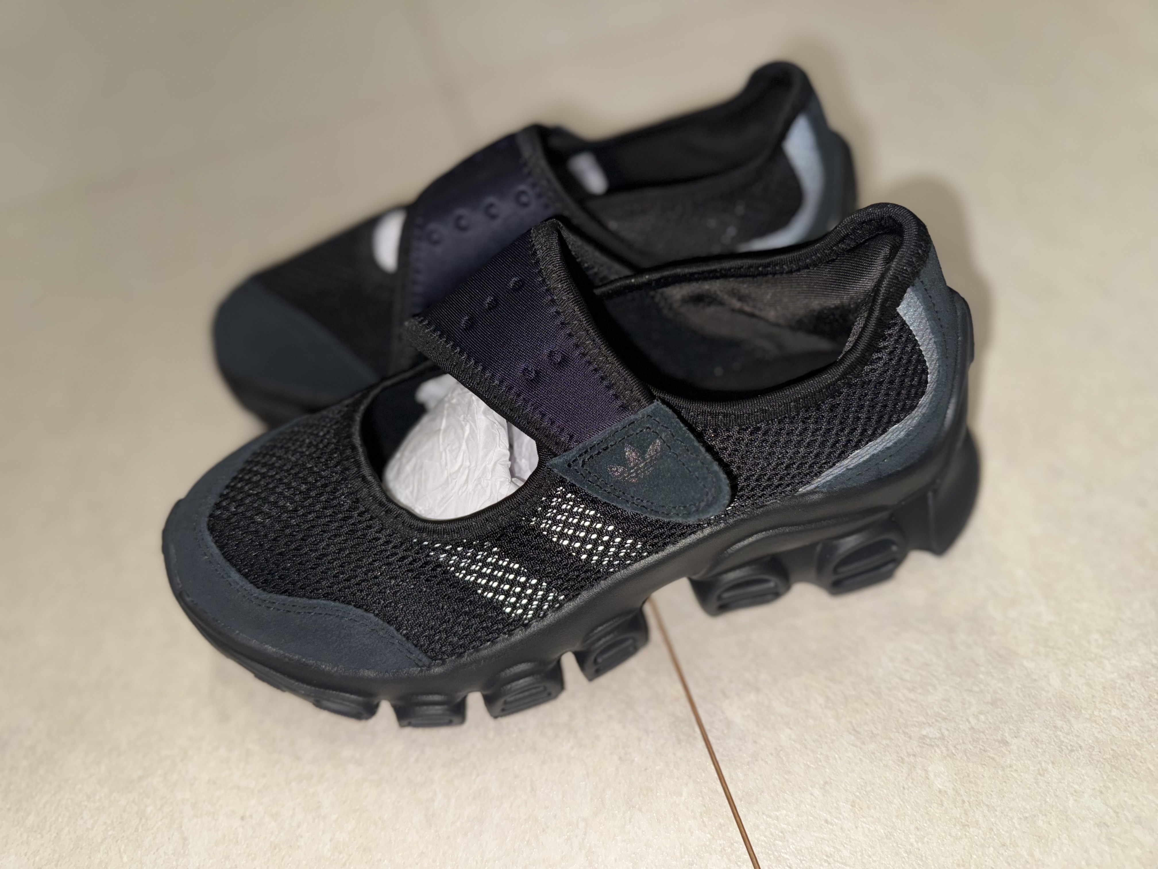 (W) Adidas Adifom Megajane Core Black 착용 스타일 - 4