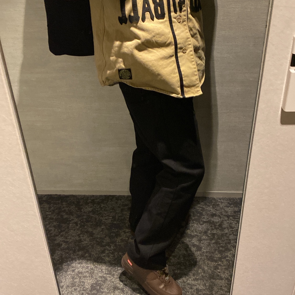 Nike x Supreme Air Force 1 Low Baroque Brown, Kapital Chino Great Country Damaged Baseball Long Sleeve Shirt Beige 착용 스타일