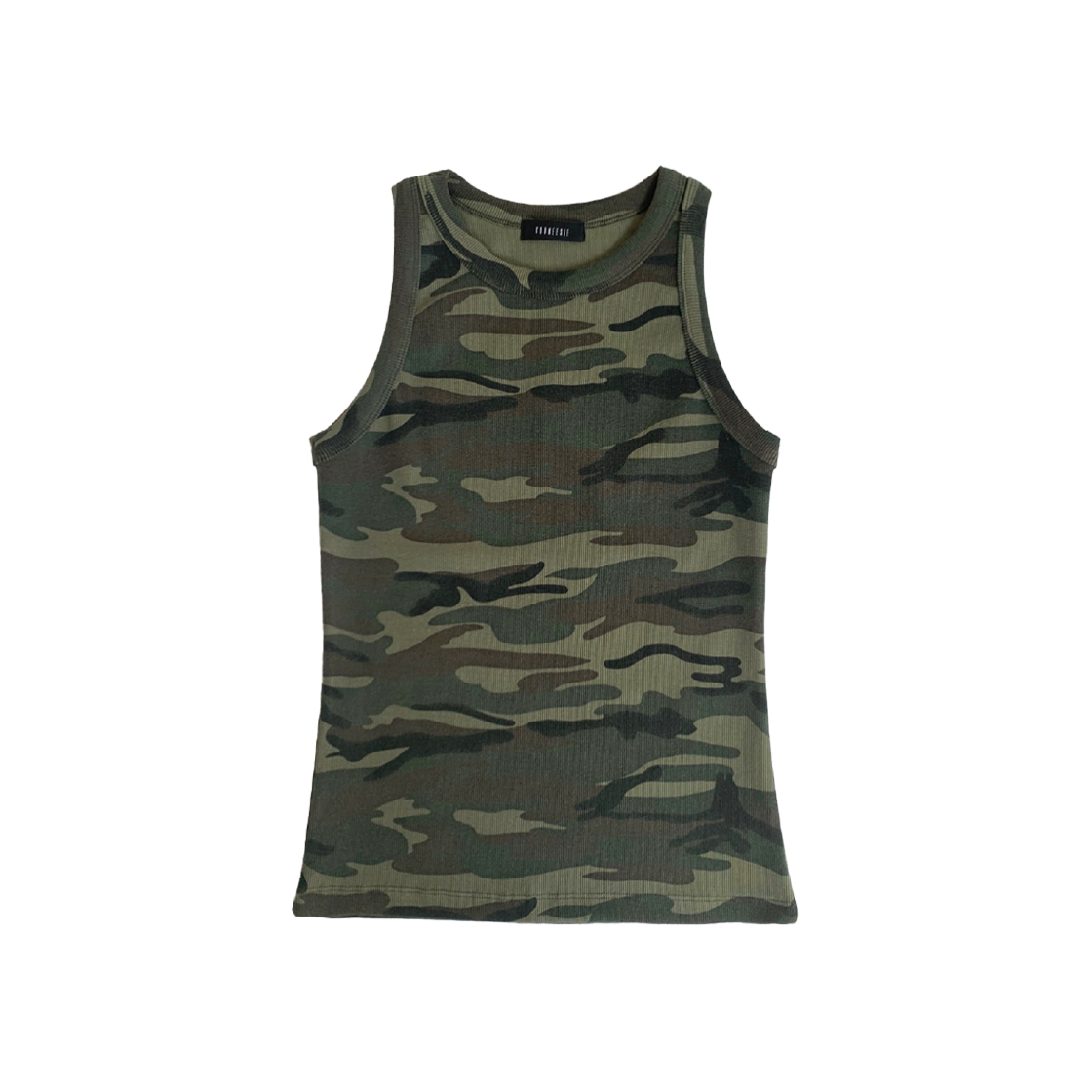KS5BRTO001KK Kookeesee Camouflage Holter Sleeveless Khaki