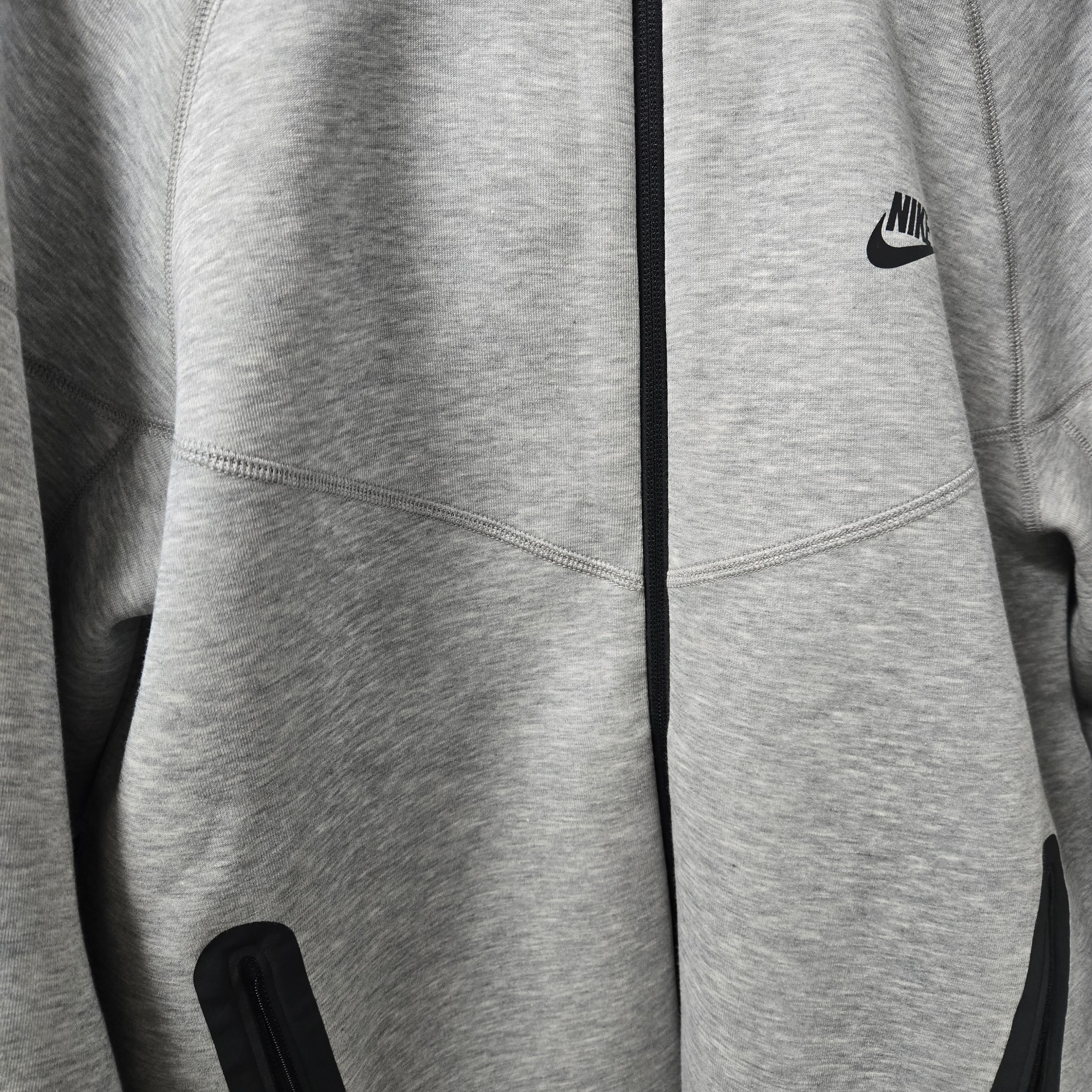 Nike NSW Tech Fleece Windrunner Full Zip Hoodie Dark Grey Heather - Asia 착용 스타일 - 2