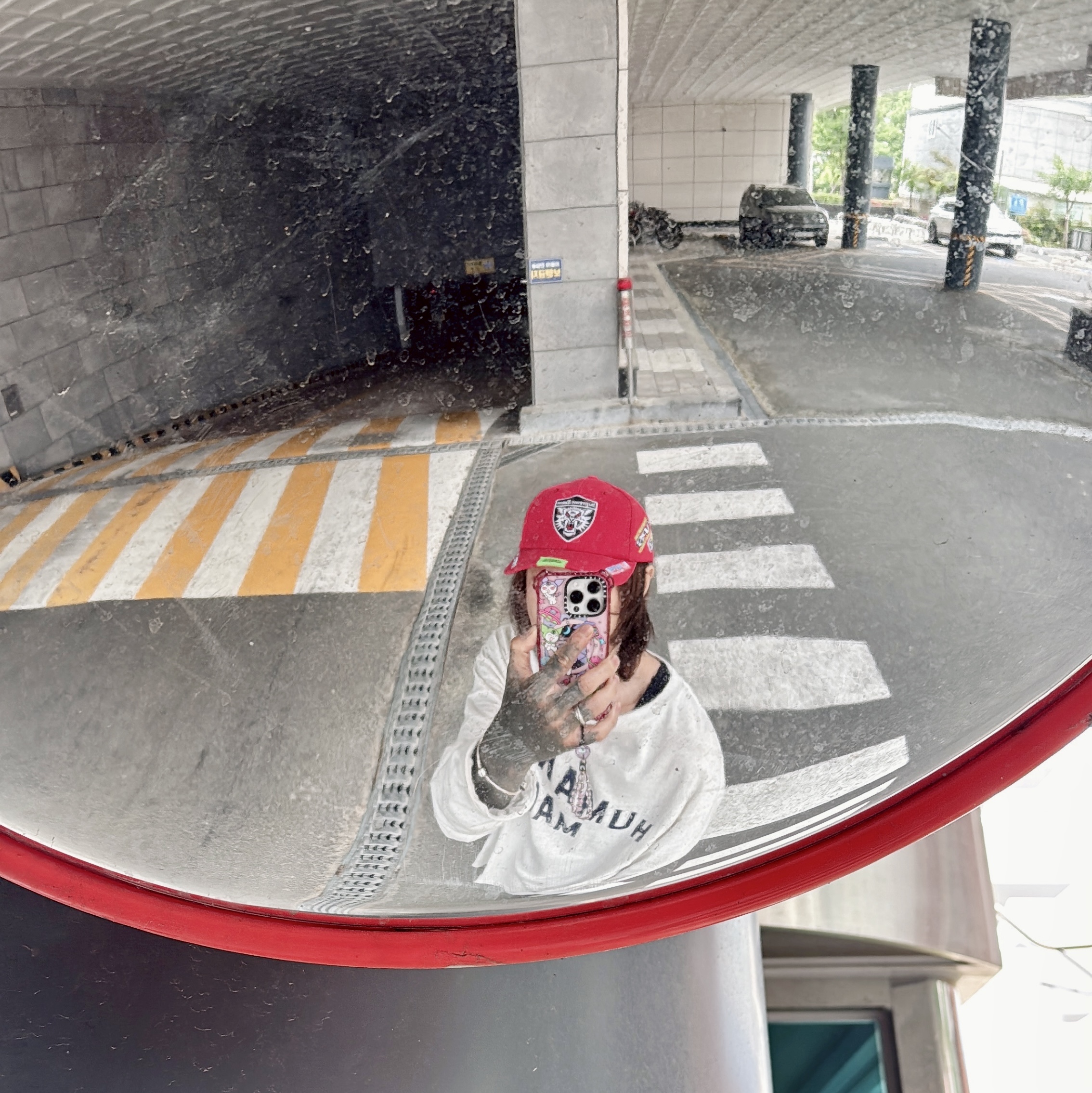 Supreme Racing Team 6-Panel Red - 25SS 착용 스타일