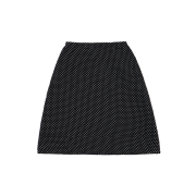 Kookeesee Anne Dot Midi Skirt Black