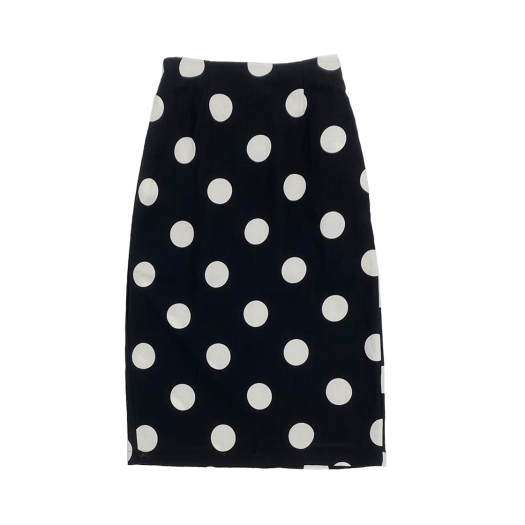 KS3ARSK006BK Kookeesee Summer Dot Linen Skirt Black