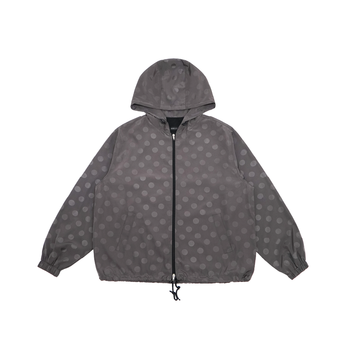 KS5BRJP001CC Kookeesee Dot Hoodie Windbreaker Charcoal