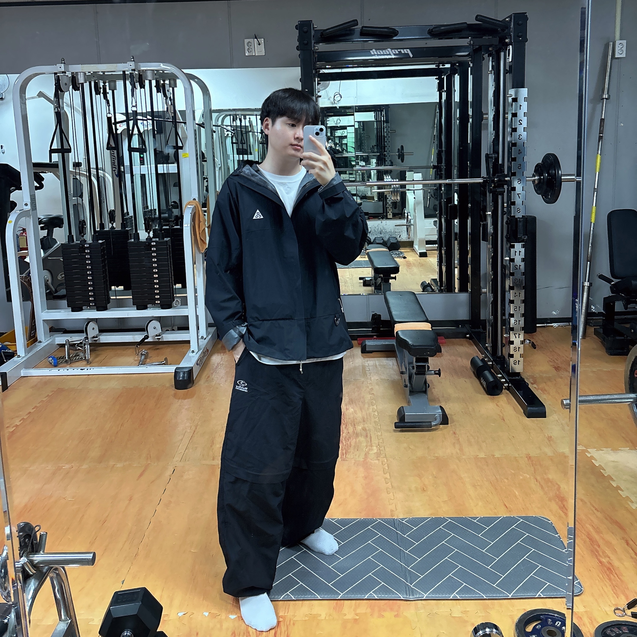 Nike ACG Storm-Fit ADV Cascade Rains Full Zip Jacket Black - Asia 착용 스타일